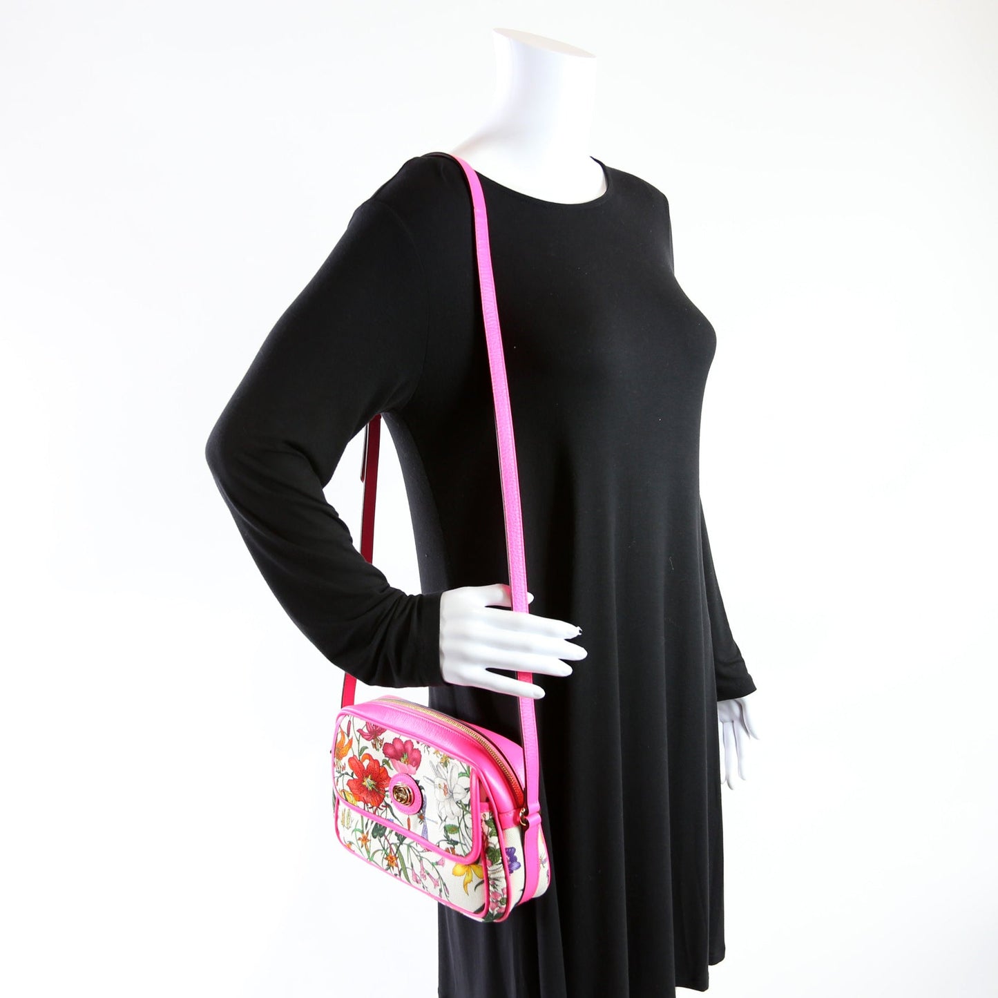 550147 Flora Canvas Crossbody Pink