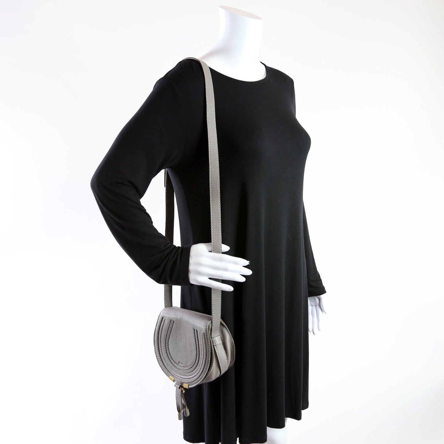 Marcie Saddle Bag Crossbody Small Grey