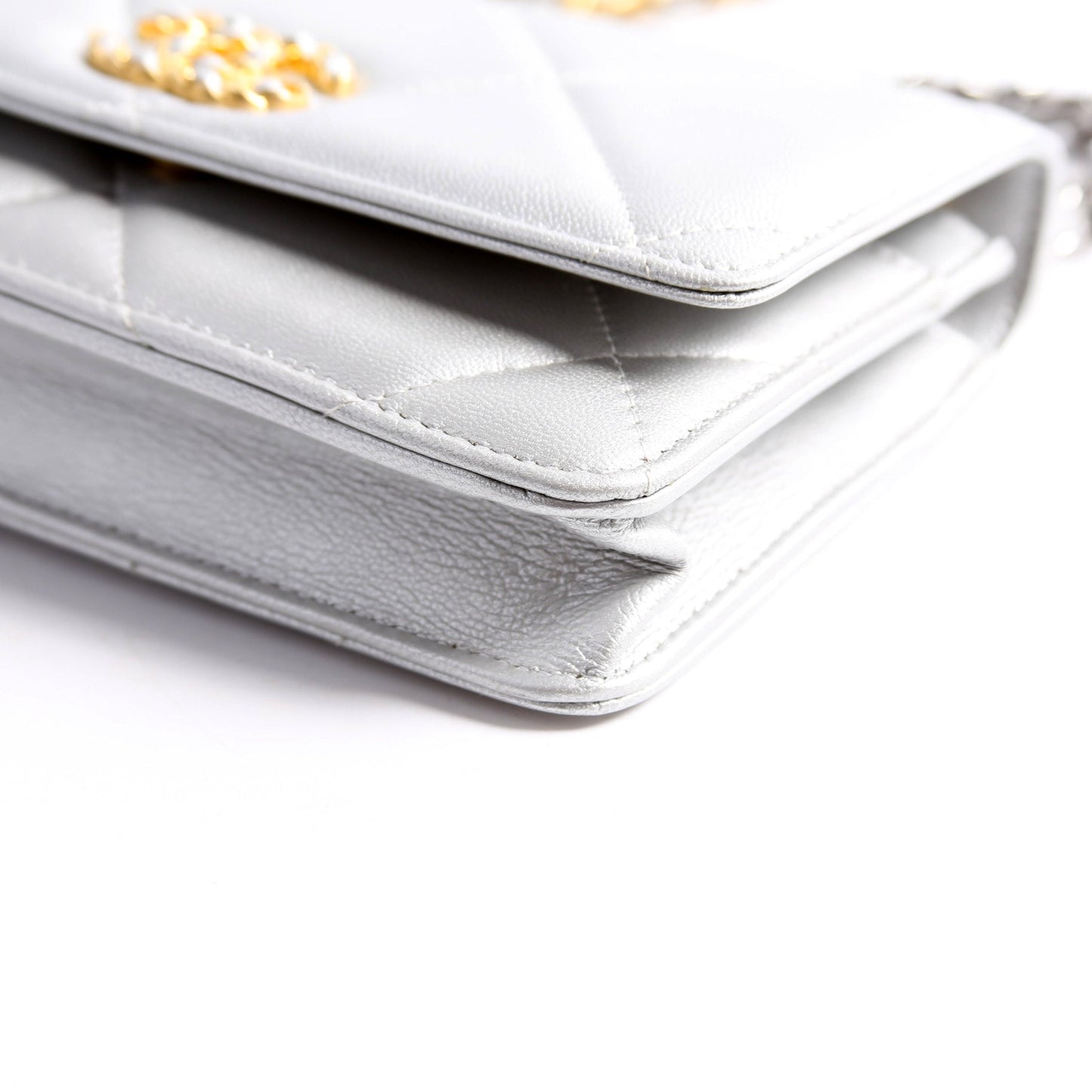 Chanel 19 WOC Quilted Lambskin 30M Silver