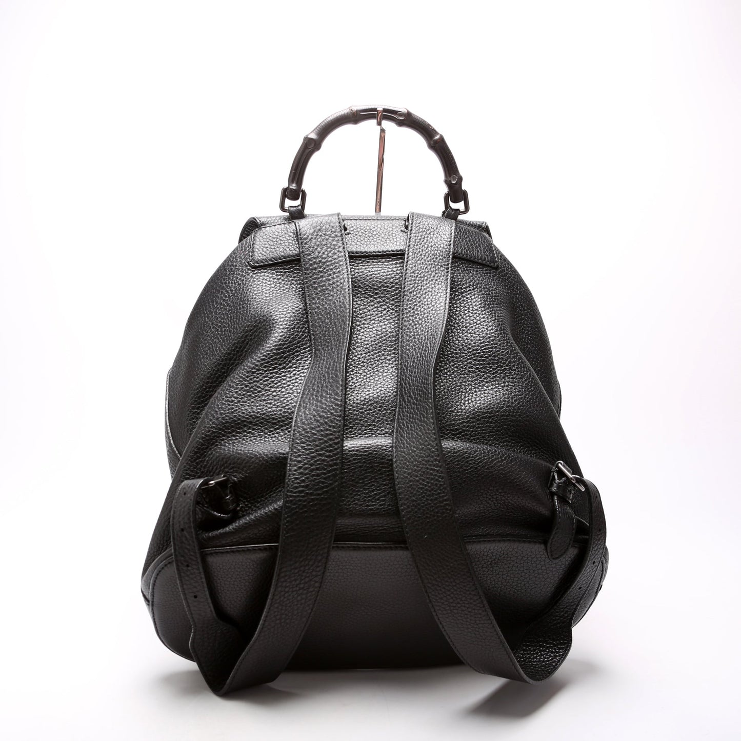 387097 Bamboo Backpack Leather Black