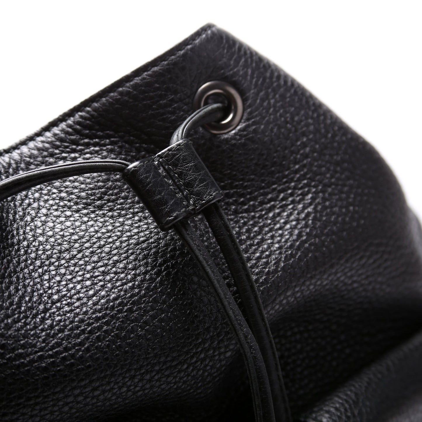 387097 Bamboo Backpack Leather Black