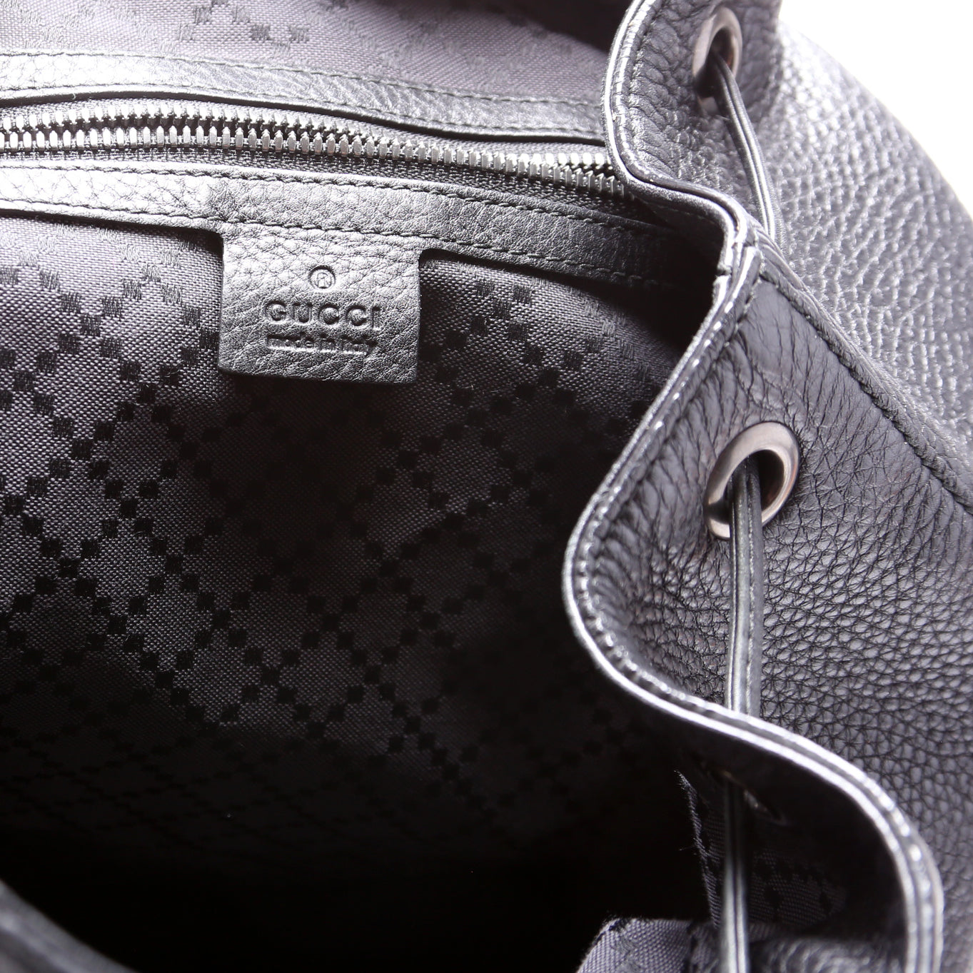 387097 Bamboo Backpack Leather Black