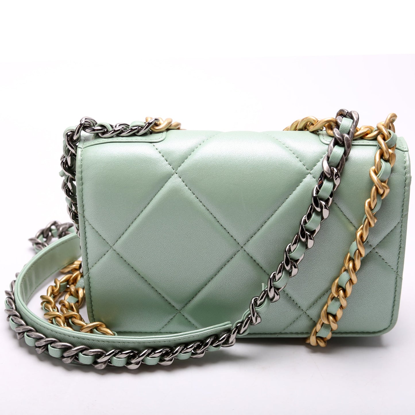 Chanel 19 WOC Quilted Lambskin RFID Green