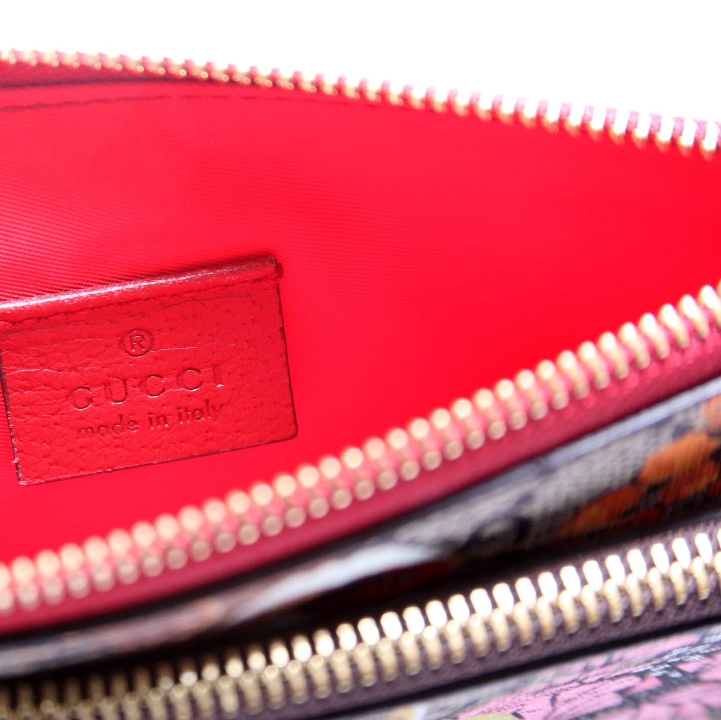 454111 GG Supreme Tian/Bengal Double Zip Shoulder Bag Red