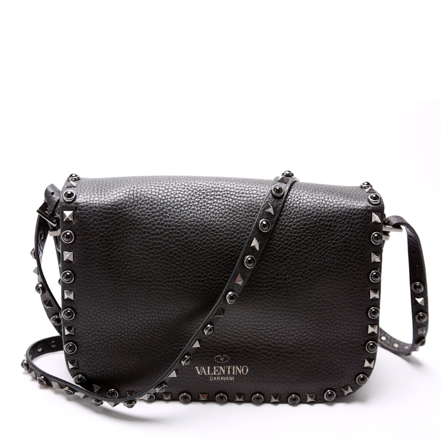Rockstud Rolling Medium Crossbody Black