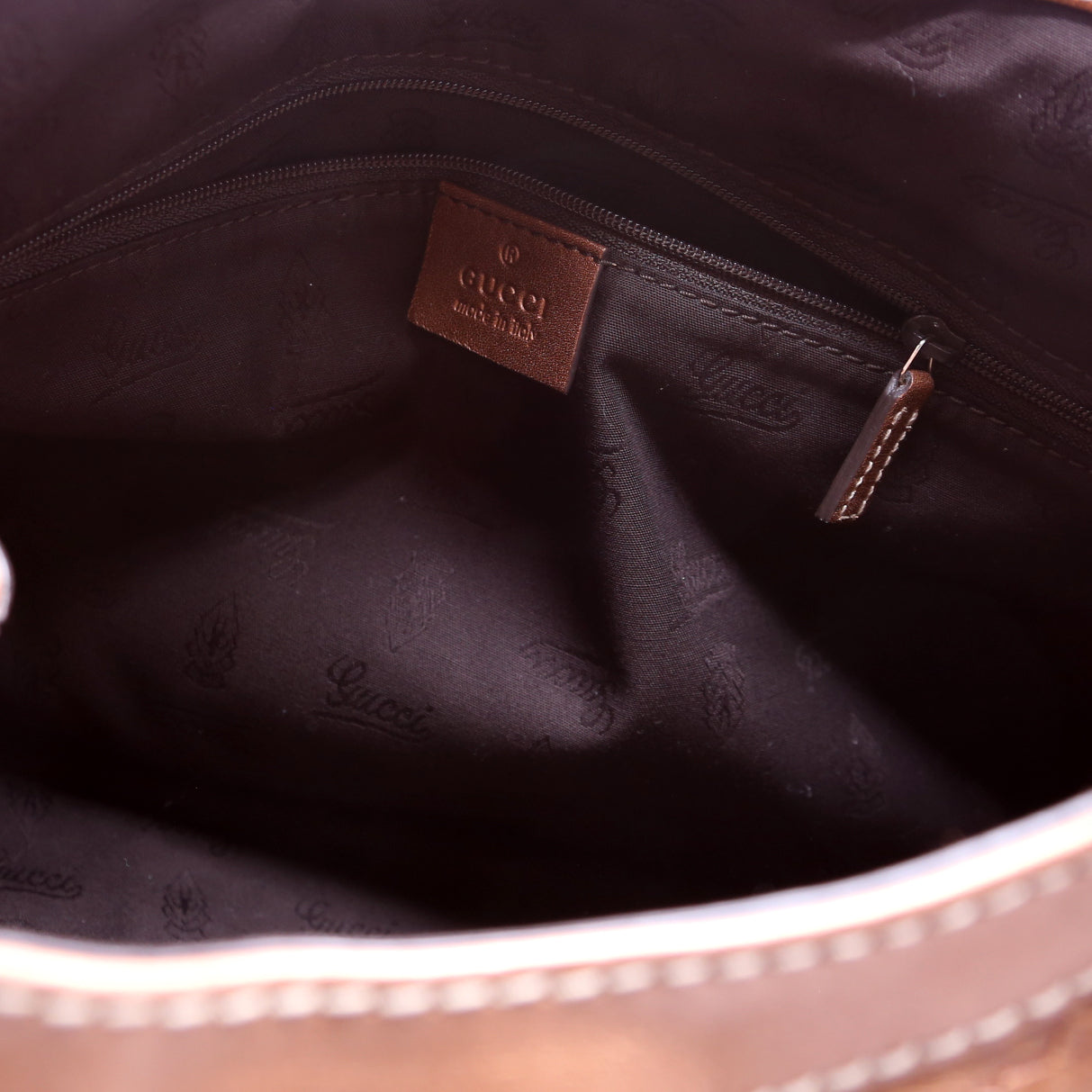 211944 Sukey GG Leather Medium Bronze