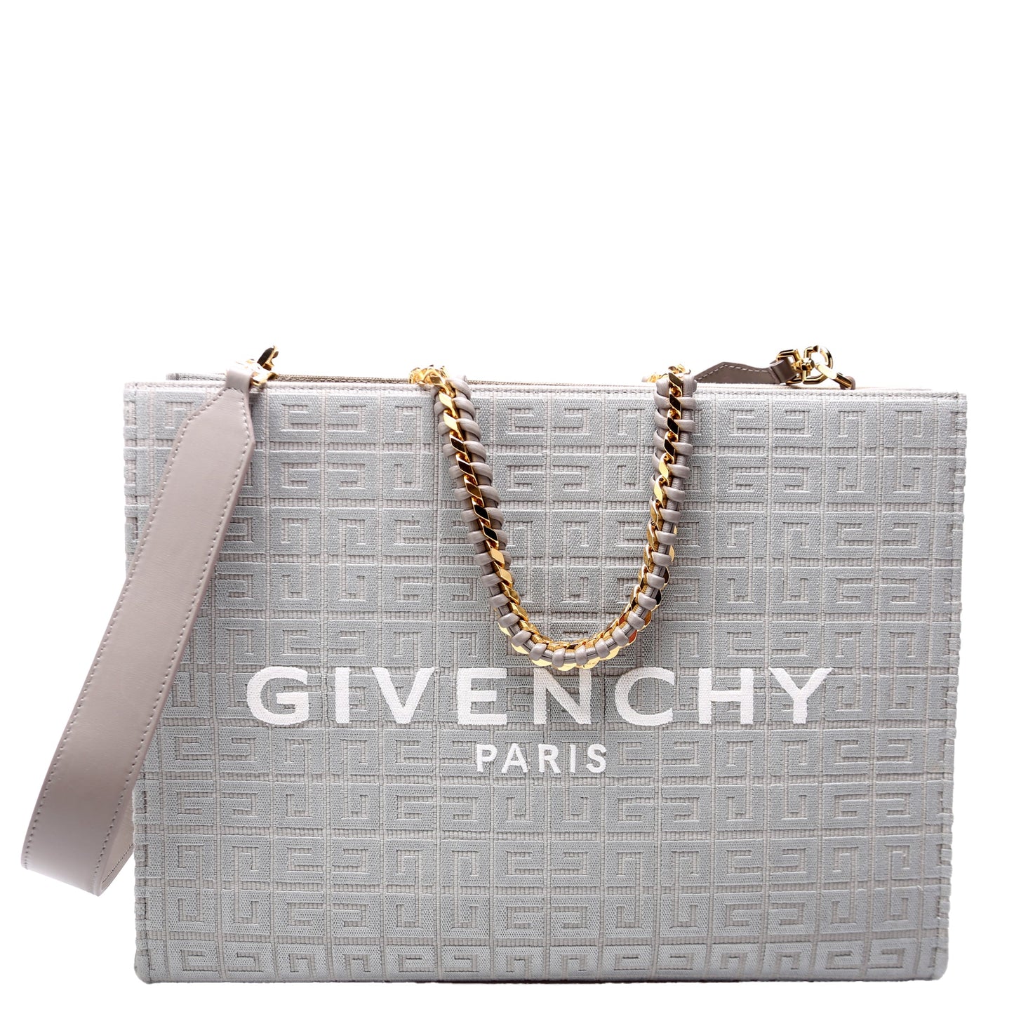 4-G Jacquard Medium Tote Grey