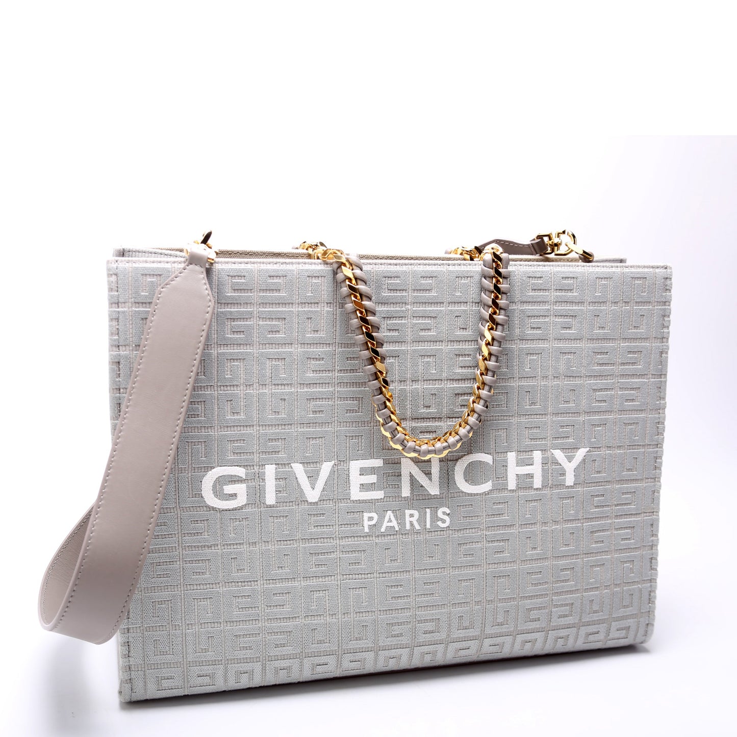 4-G Jacquard Medium Tote Grey