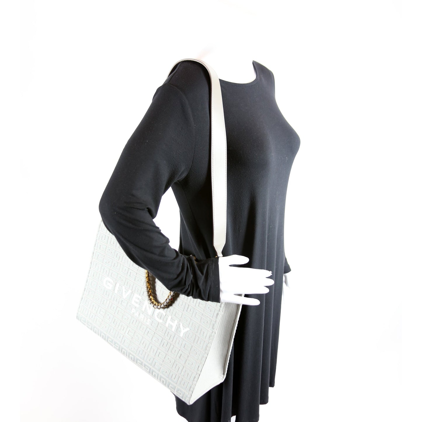 4-G Jacquard Medium Tote Grey