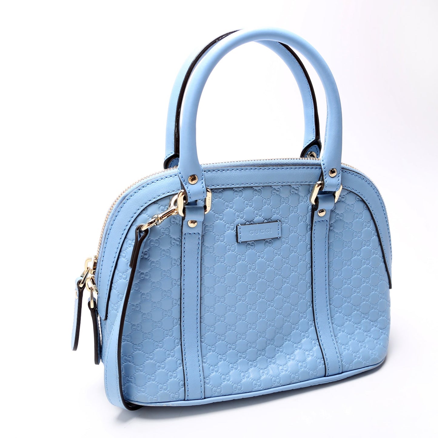 449654 Mini Dome Micro Guccissima Blue