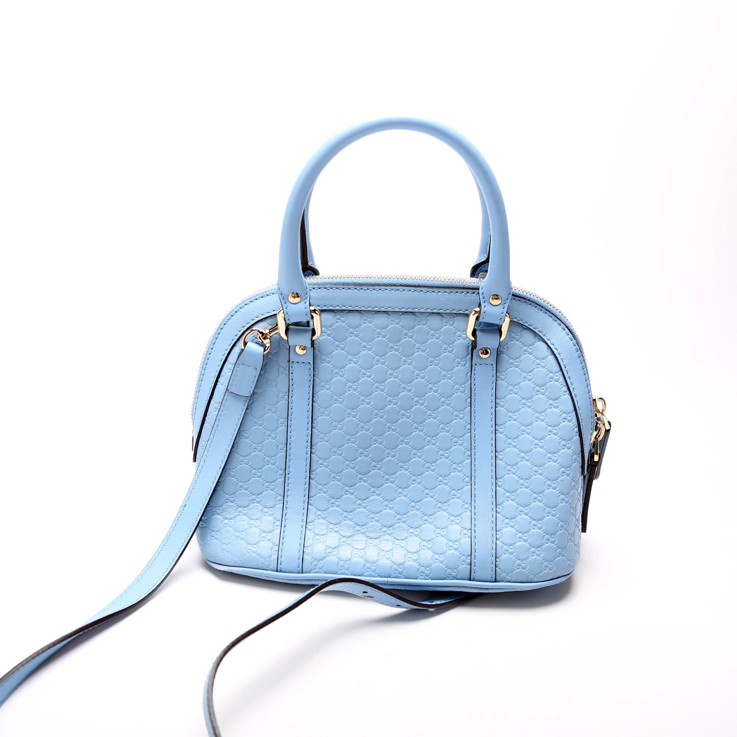 449654 Mini Dome Micro Guccissima Blue