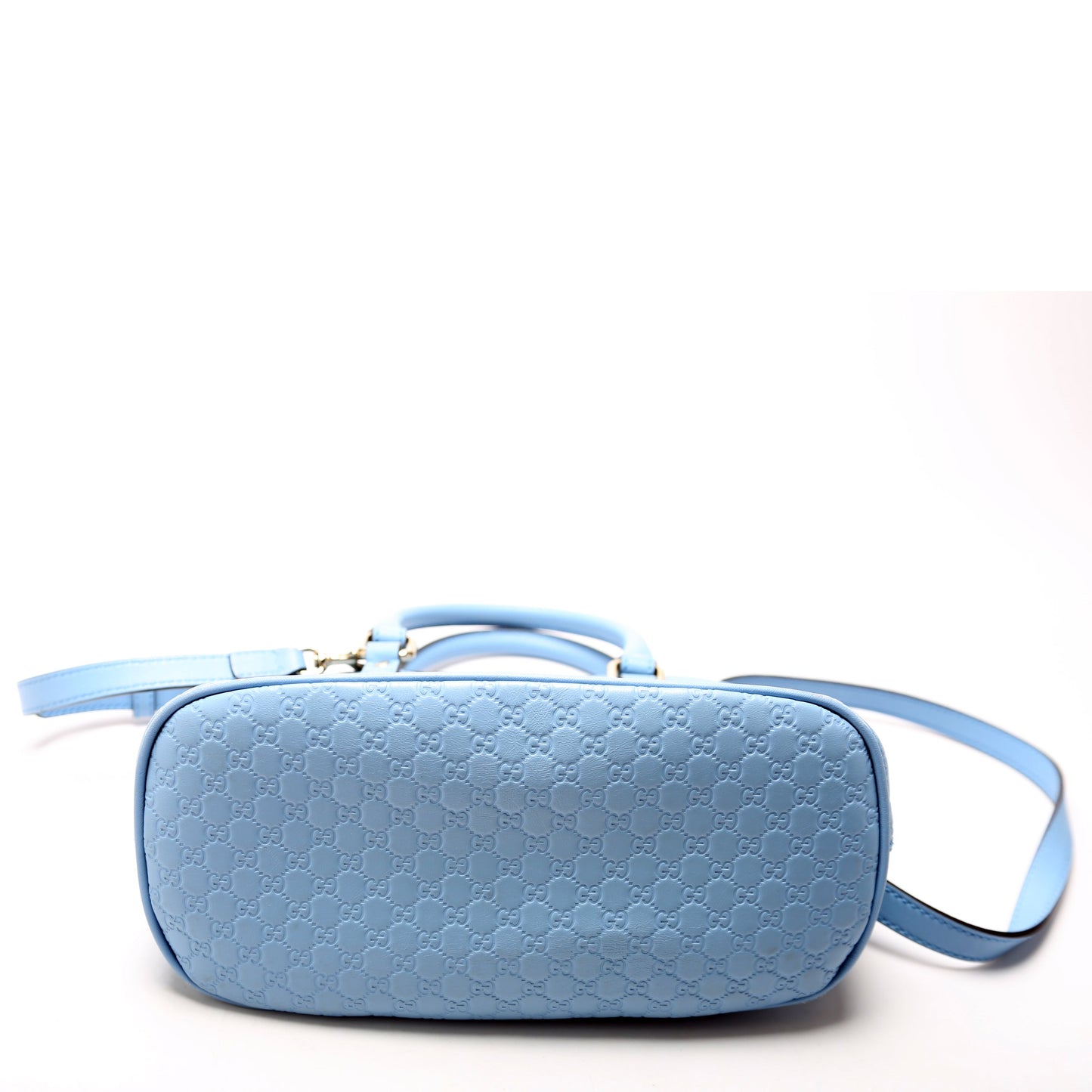 449654 Mini Dome Micro Guccissima Blue