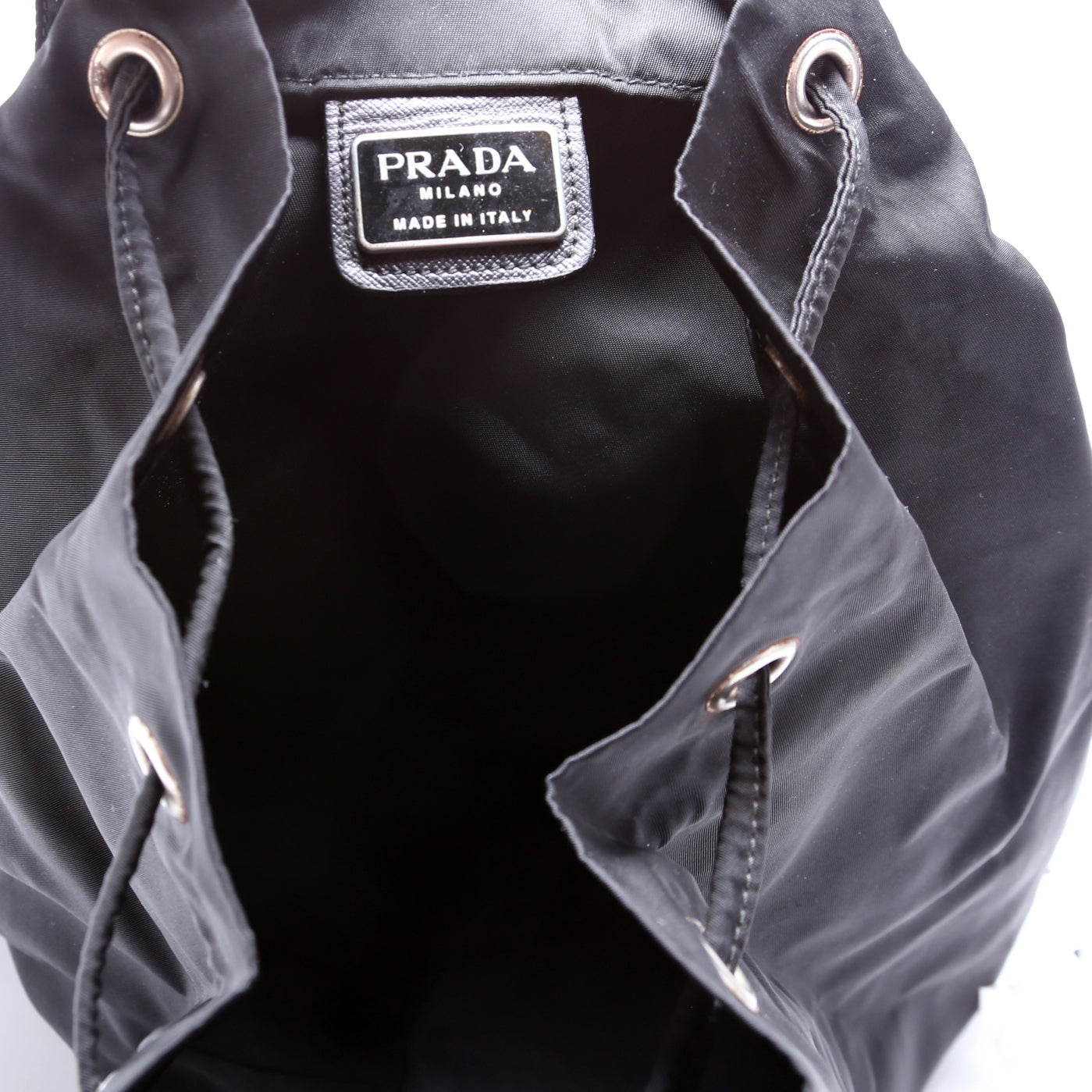 Flap Top Backpack Nylon Vintage Black