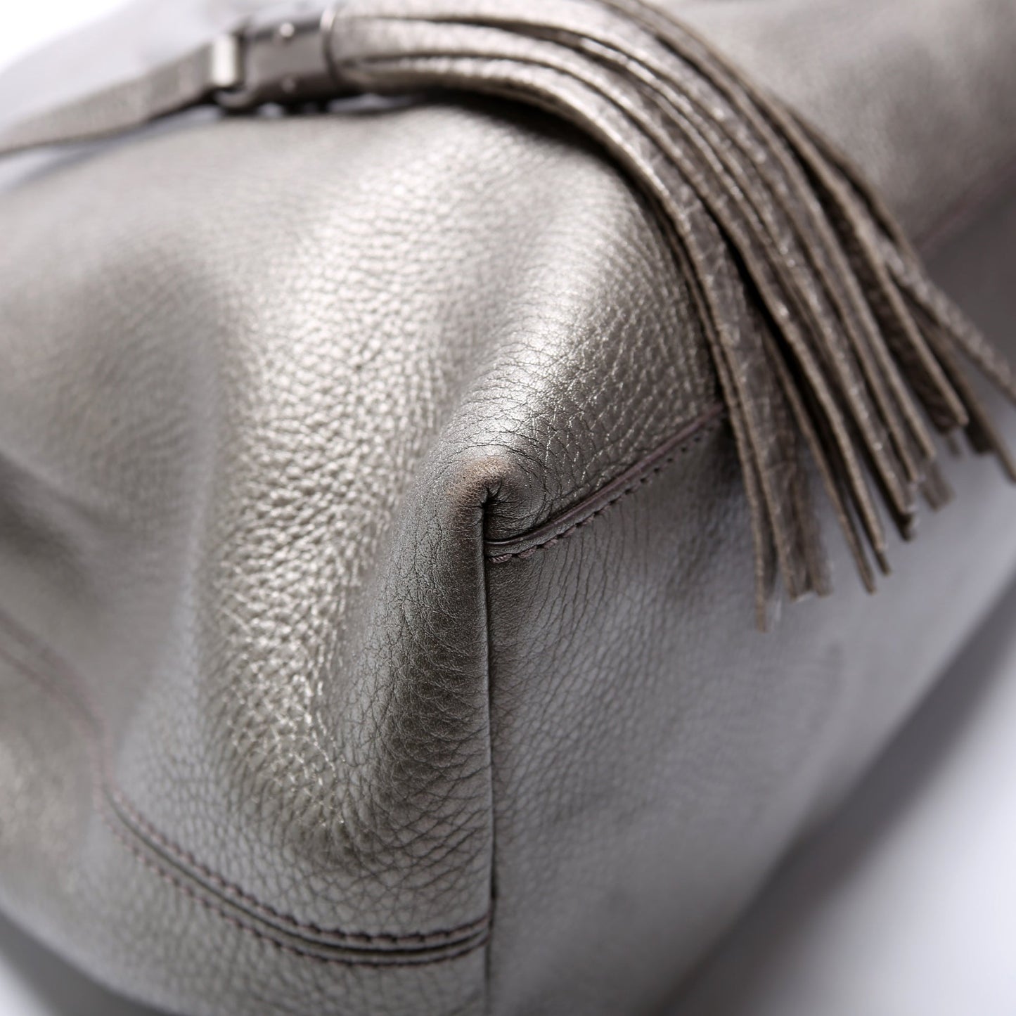 308982 Soho Leather Shoulder Medium Grey