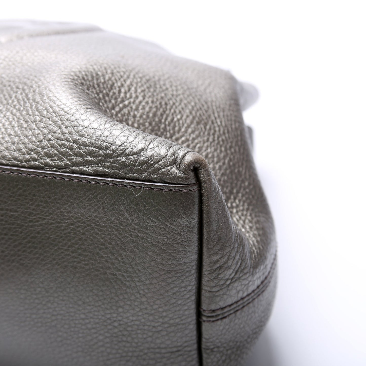 308982 Soho Leather Shoulder Medium Grey