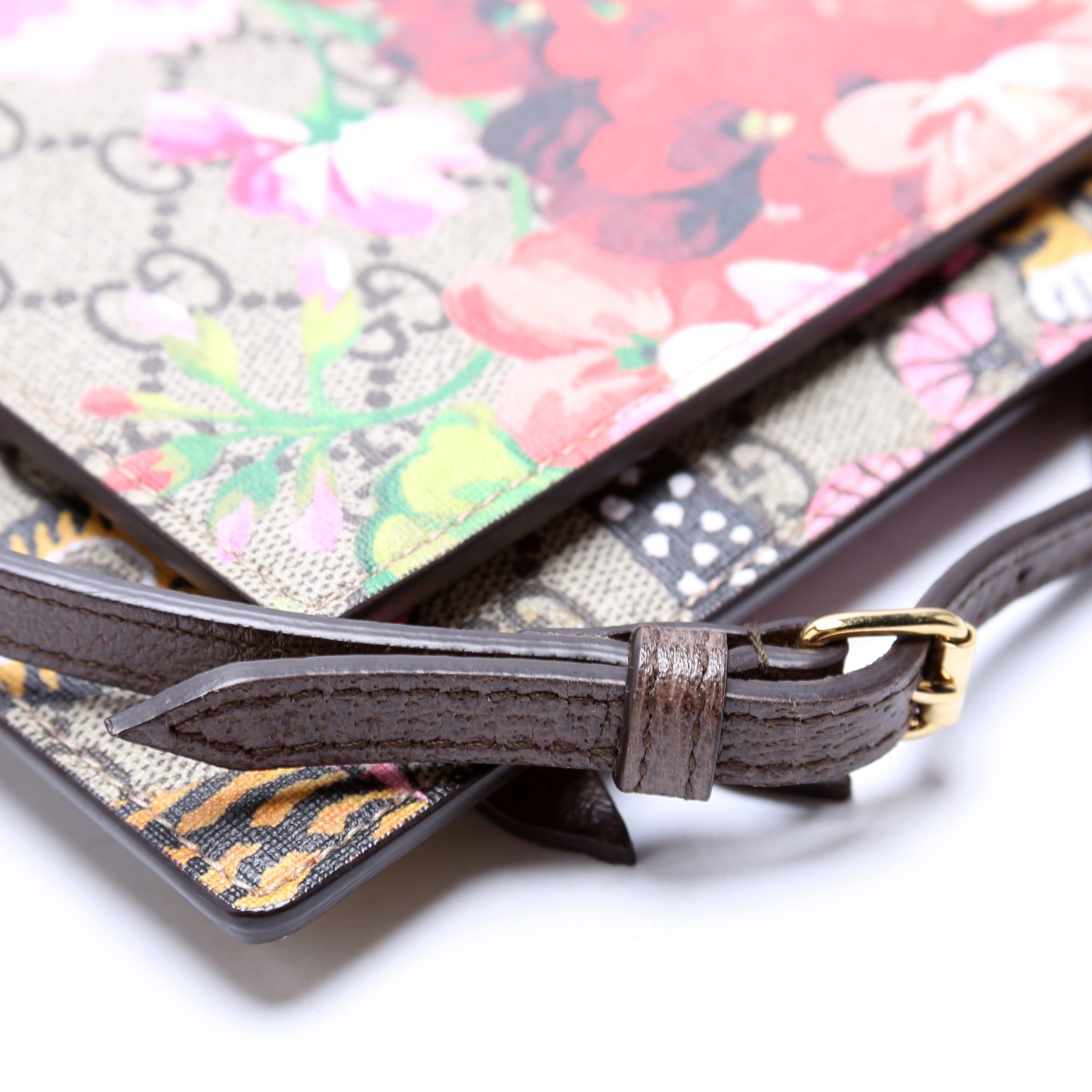 454111 GG Supreme Blooms/Bengal Double Zip Shoulder Bag Multicolor