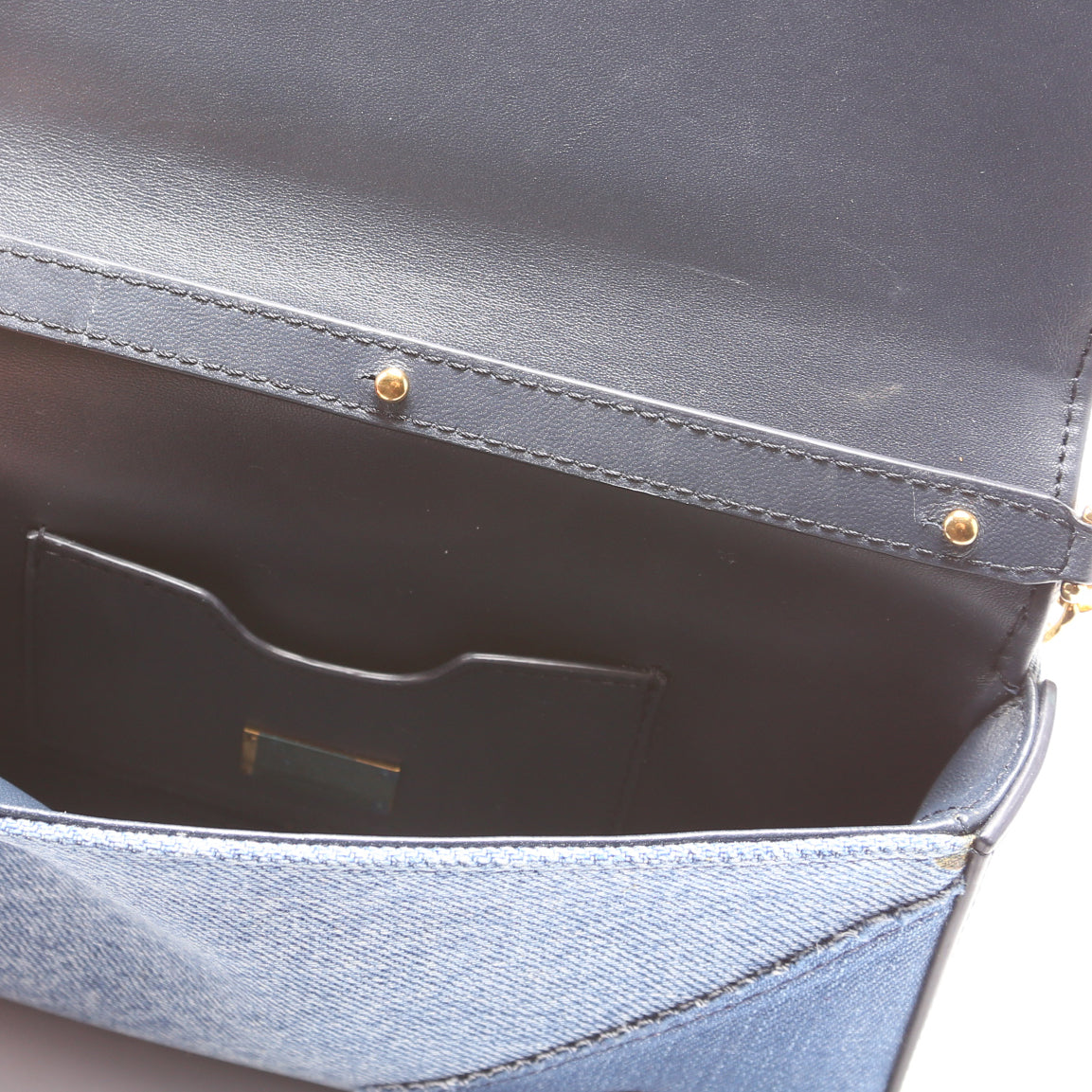 DG Girls Denim Small Crossbody Blue/Gold