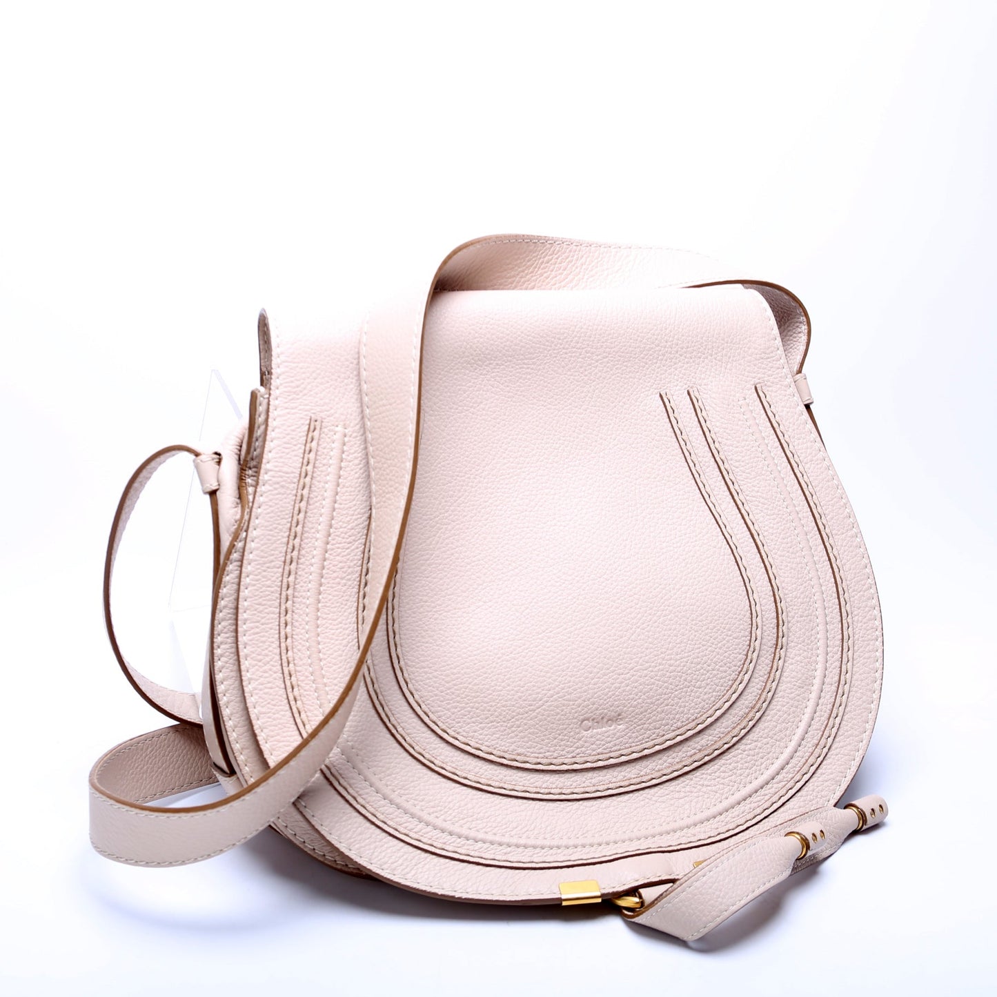 Marcie Saddle Bag Crossbody Medium Beige