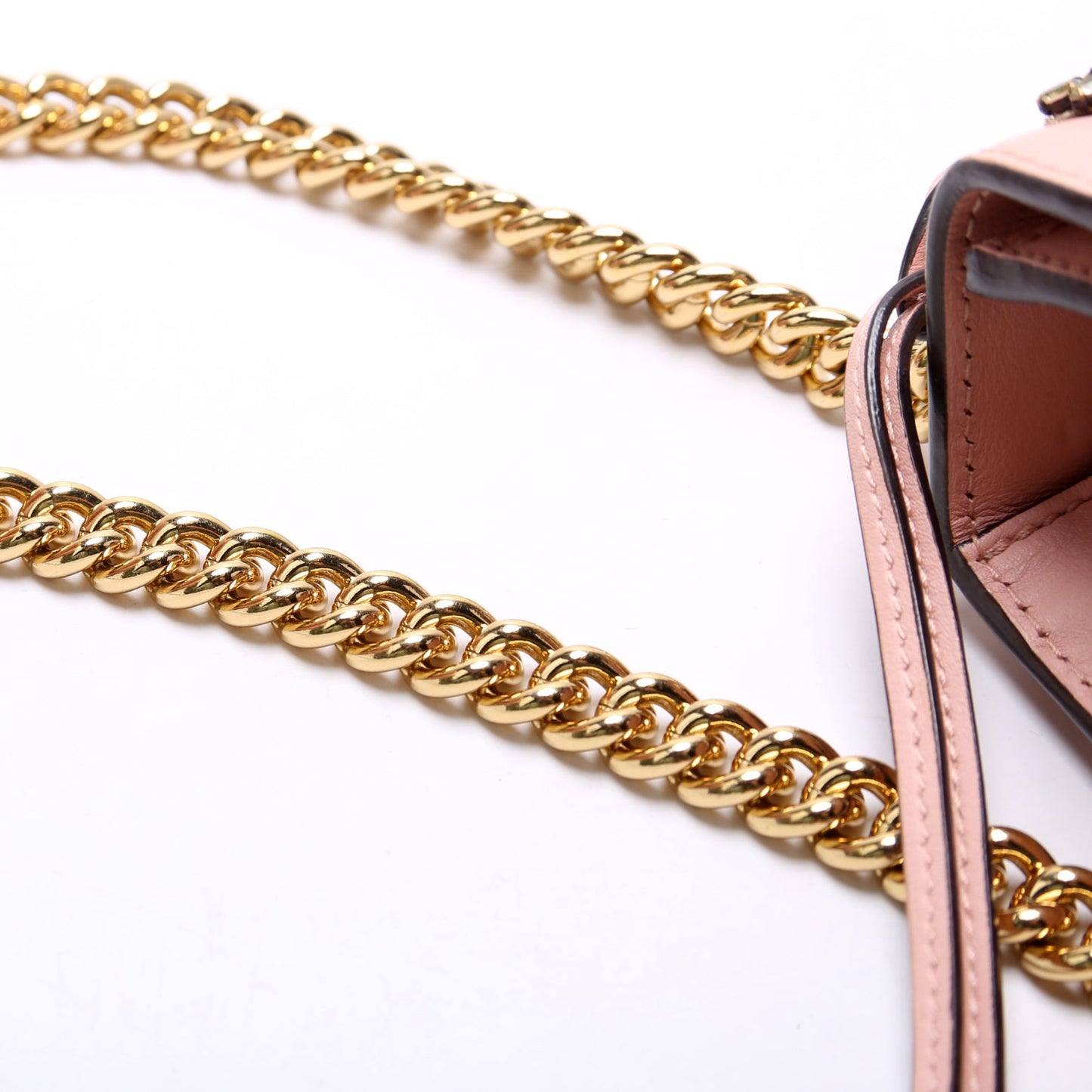 432182 Padlock Embroidered Star Leather Small Pink