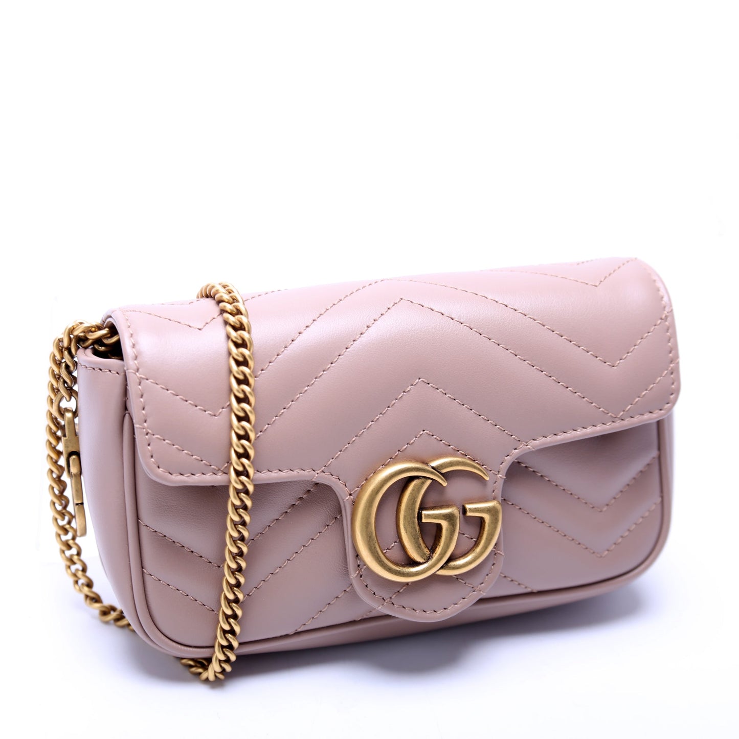 476433 Marmont Leather Super Mini Flap Tan