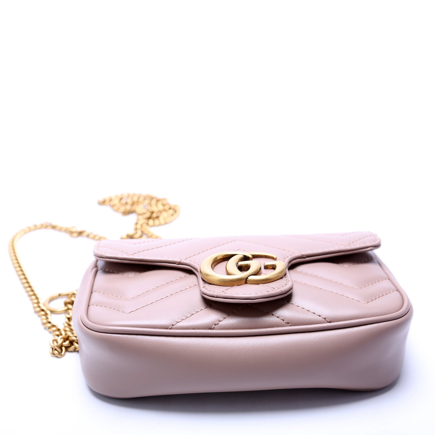 476433 Marmont Leather Super Mini Flap Tan