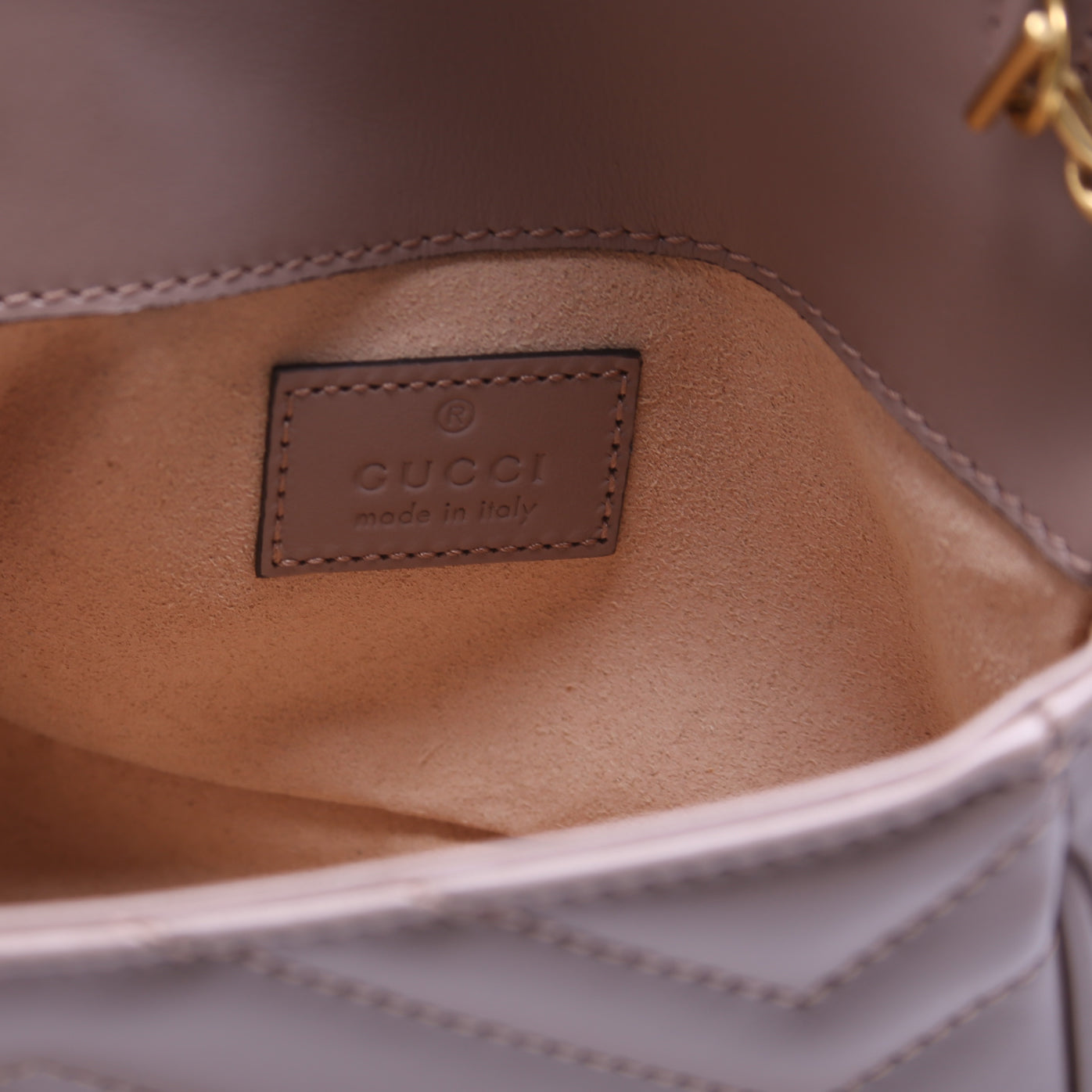 476433 Marmont Leather Super Mini Flap Tan