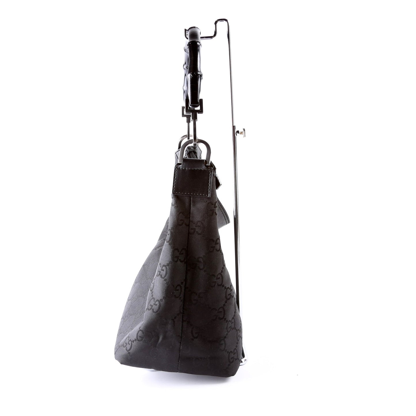 000-0531 GG Nylon Bamboo Hobo Black