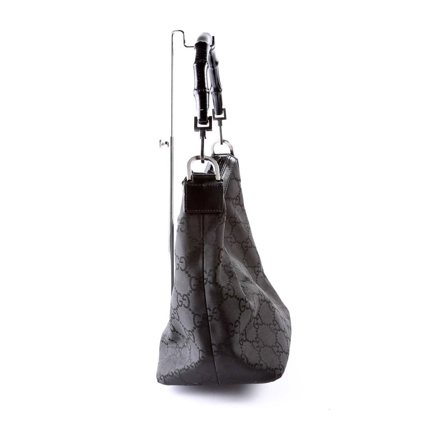 000-0531 GG Nylon Bamboo Hobo Black