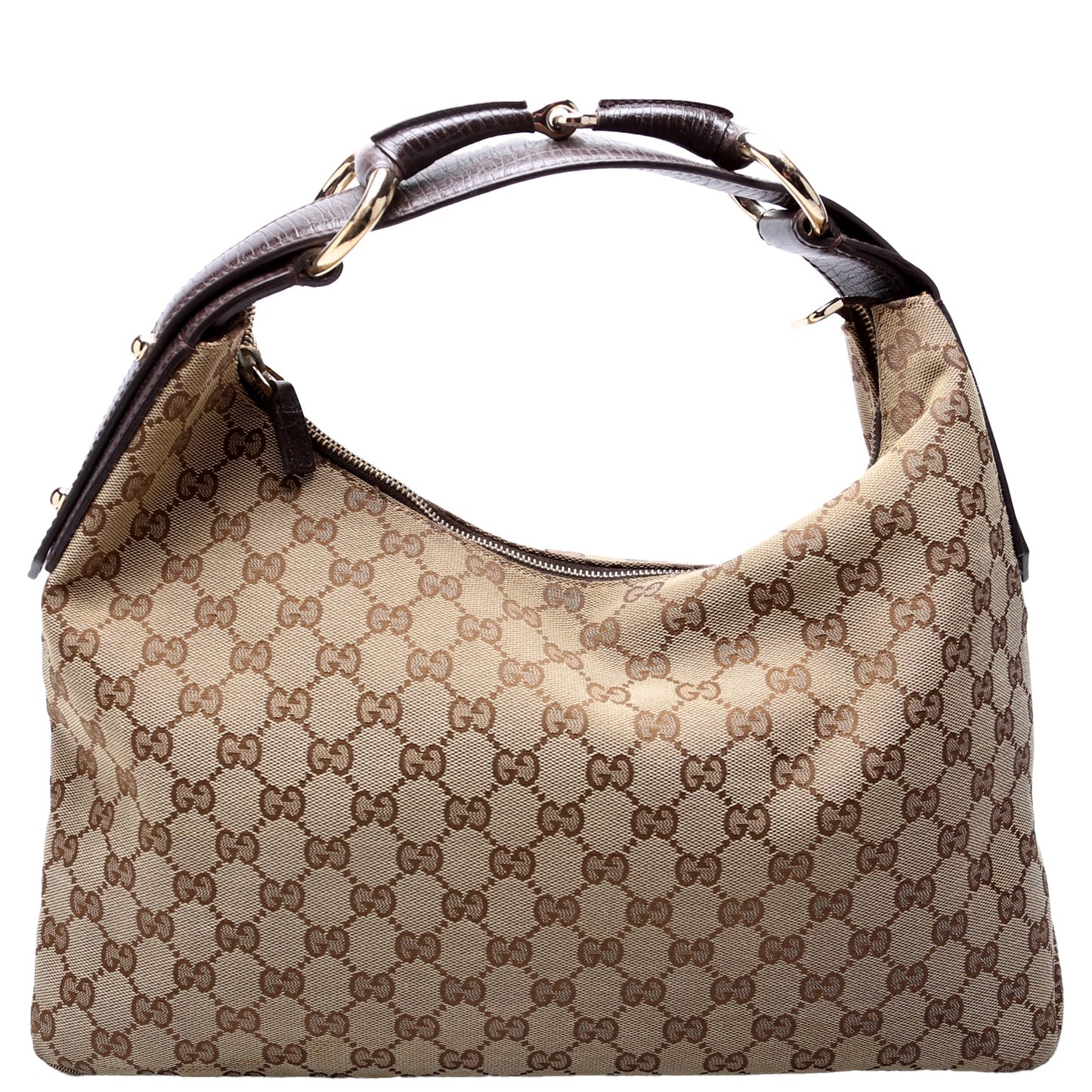 115867 Horsebit GG Canvas Hobo