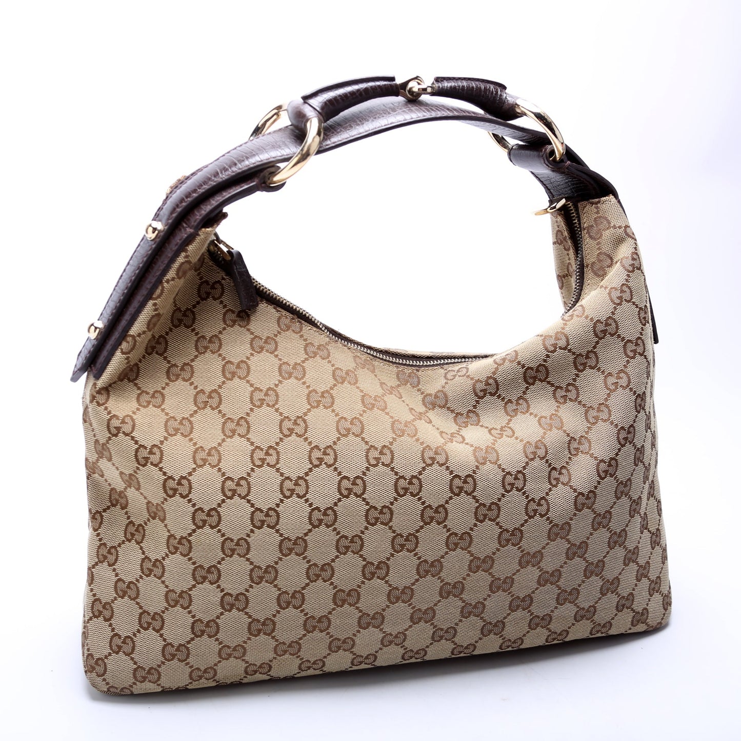 115867 Horsebit GG Canvas Hobo