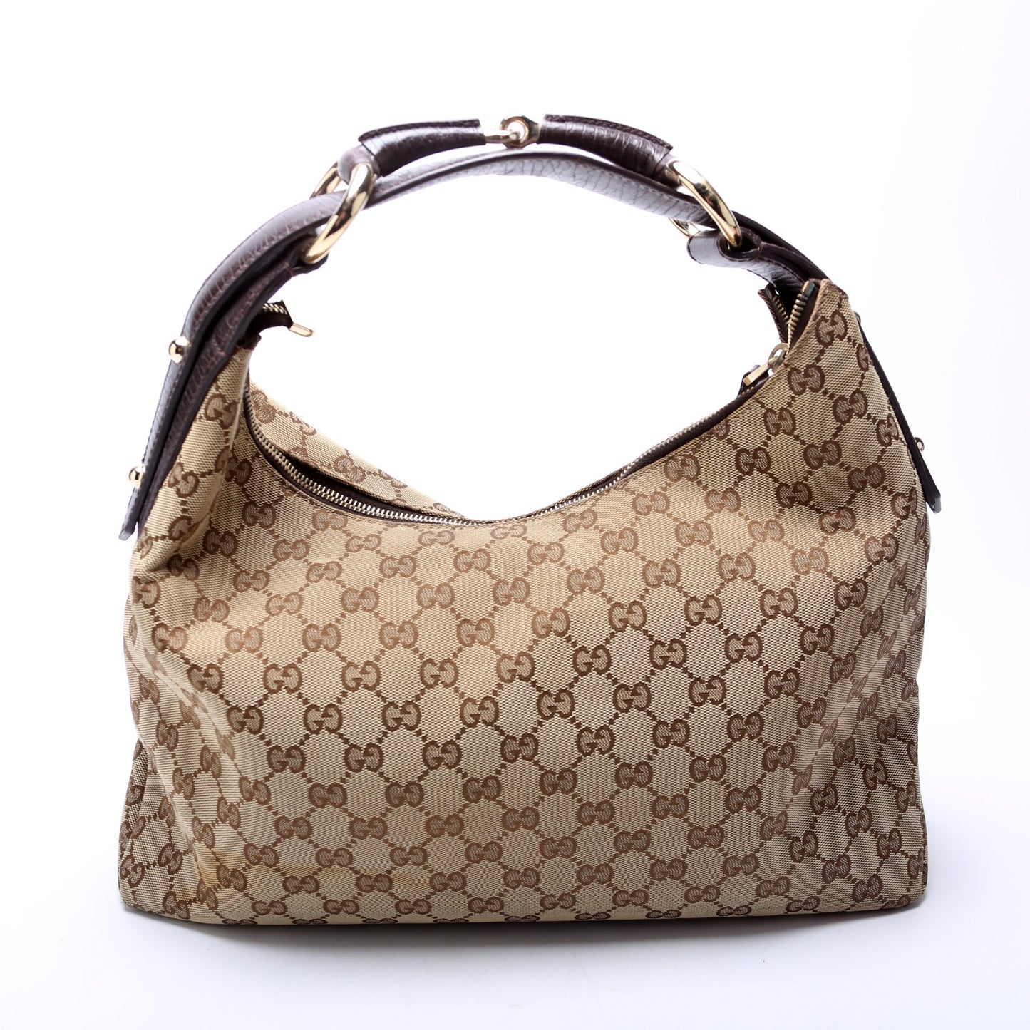 115867 Horsebit GG Canvas Hobo