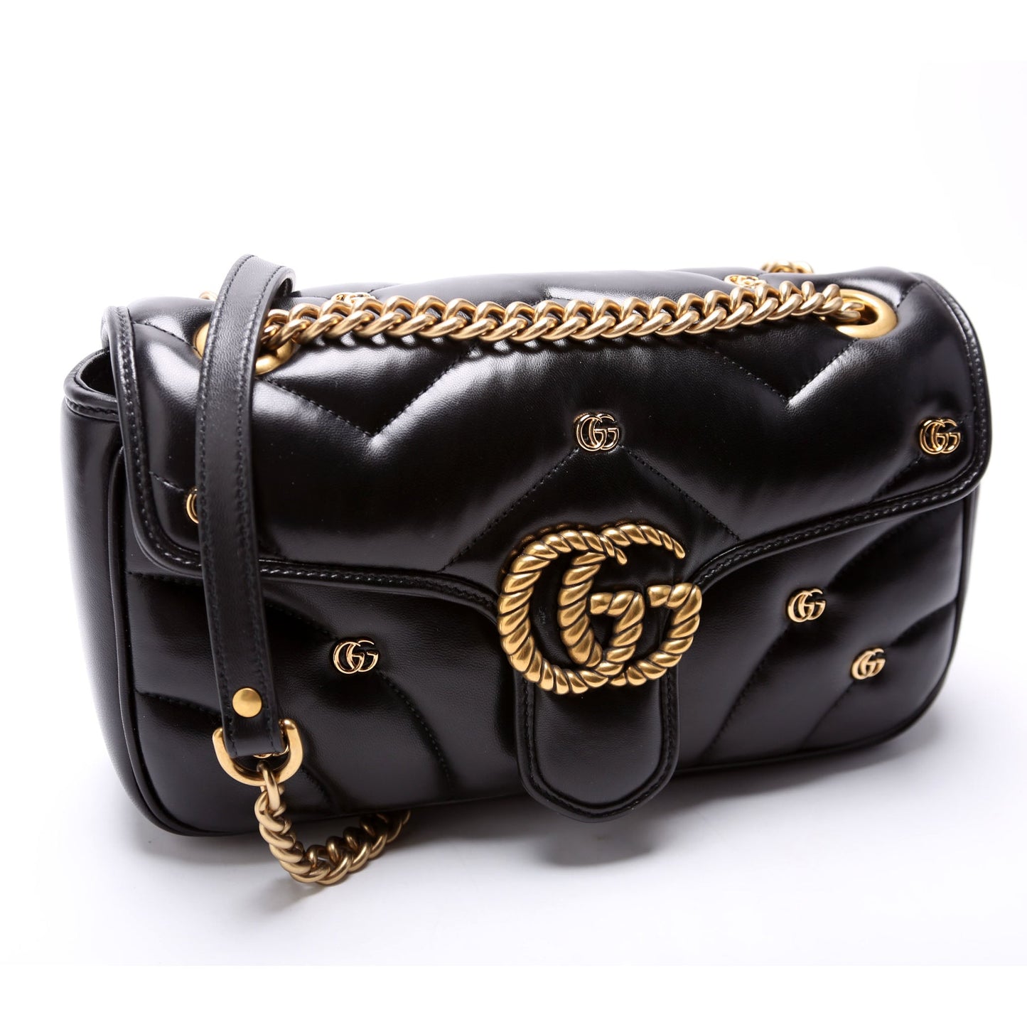 443497 Marmont Double G Studs Black