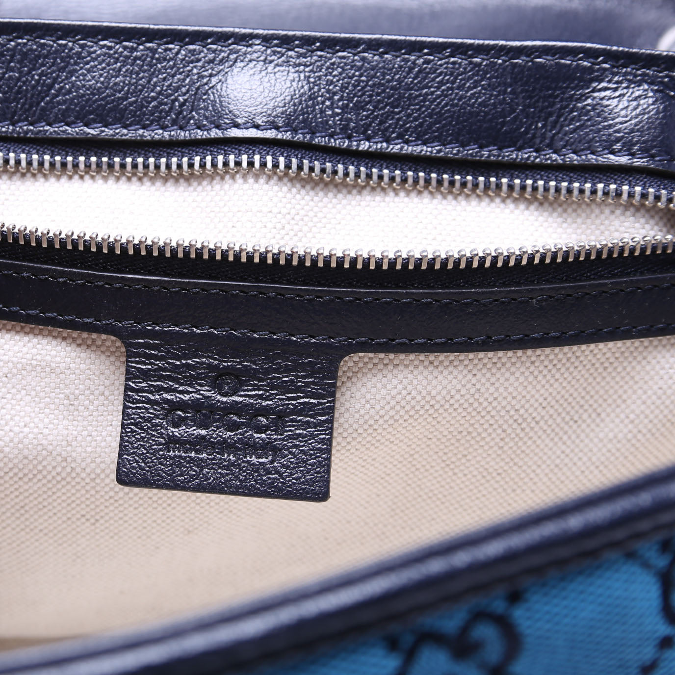 443497 Marmont GG Canvas Shoulder Small Flap Blue
