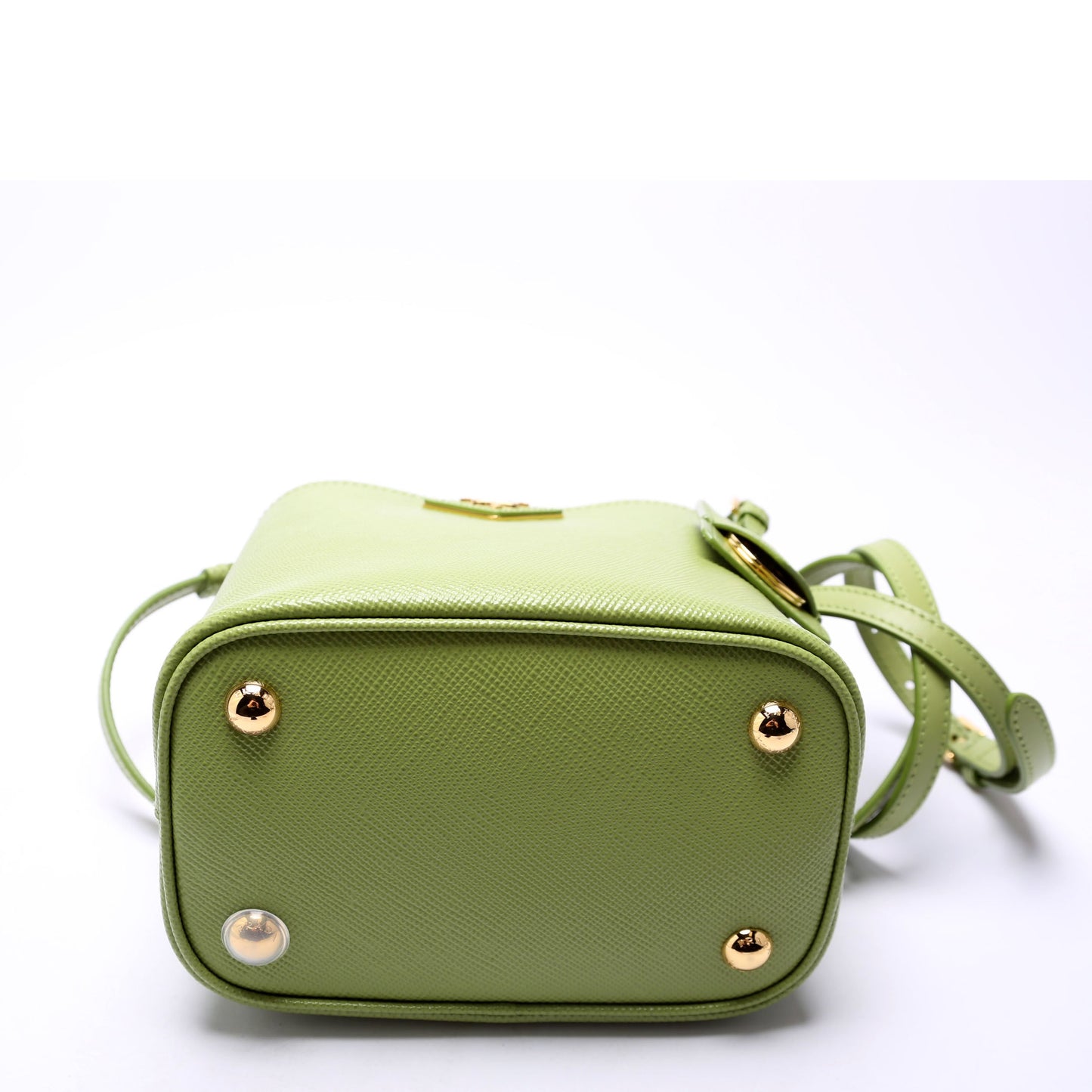 1BA217 Saffiano Cuir Small Panier Bag Green