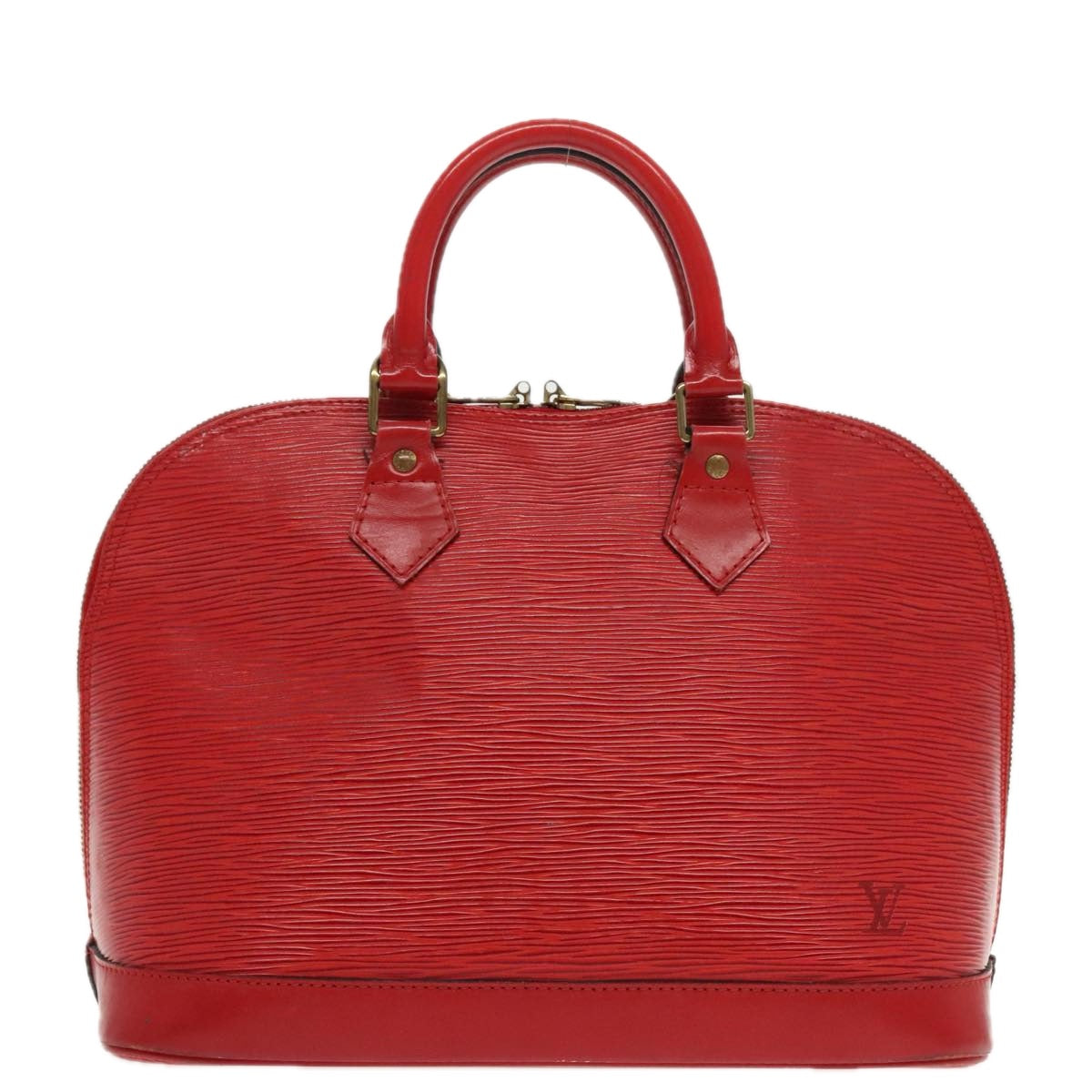 Louis Vuitton Alma Red Leather Handbag
