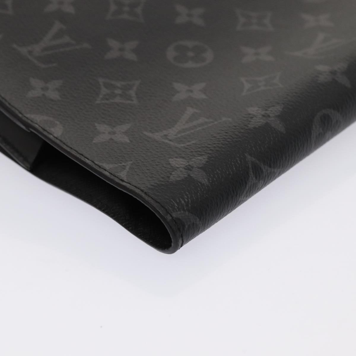 Louis Vuitton Porte Documents Grey Canvas Briefcase Bag