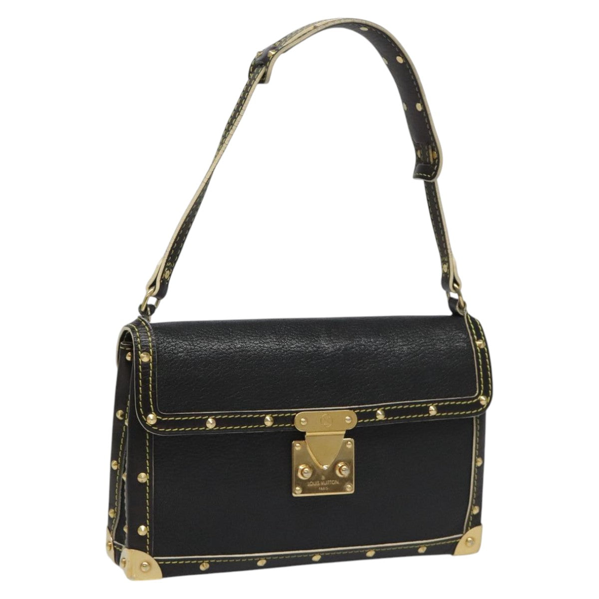Louis Vuitton Suhali Black Leather Shoulder Bag