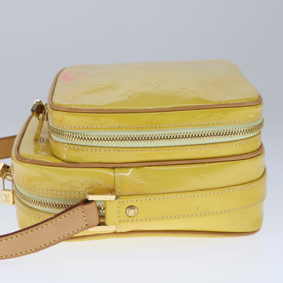 Louis Vuitton Wooster Yellow Patent Leather Shoulder Bag
