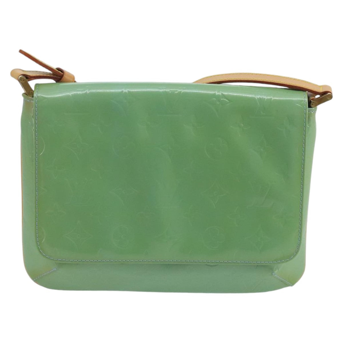 Louis Vuitton Thompson Green Patent Leather Shoulder Bag