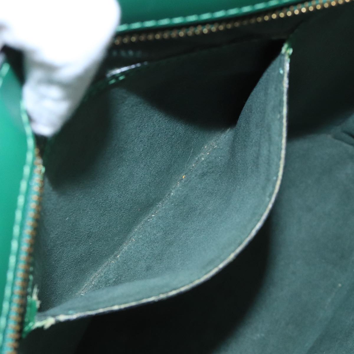 Louis Vuitton Saint Jacques Green Leather Shoulder Bag