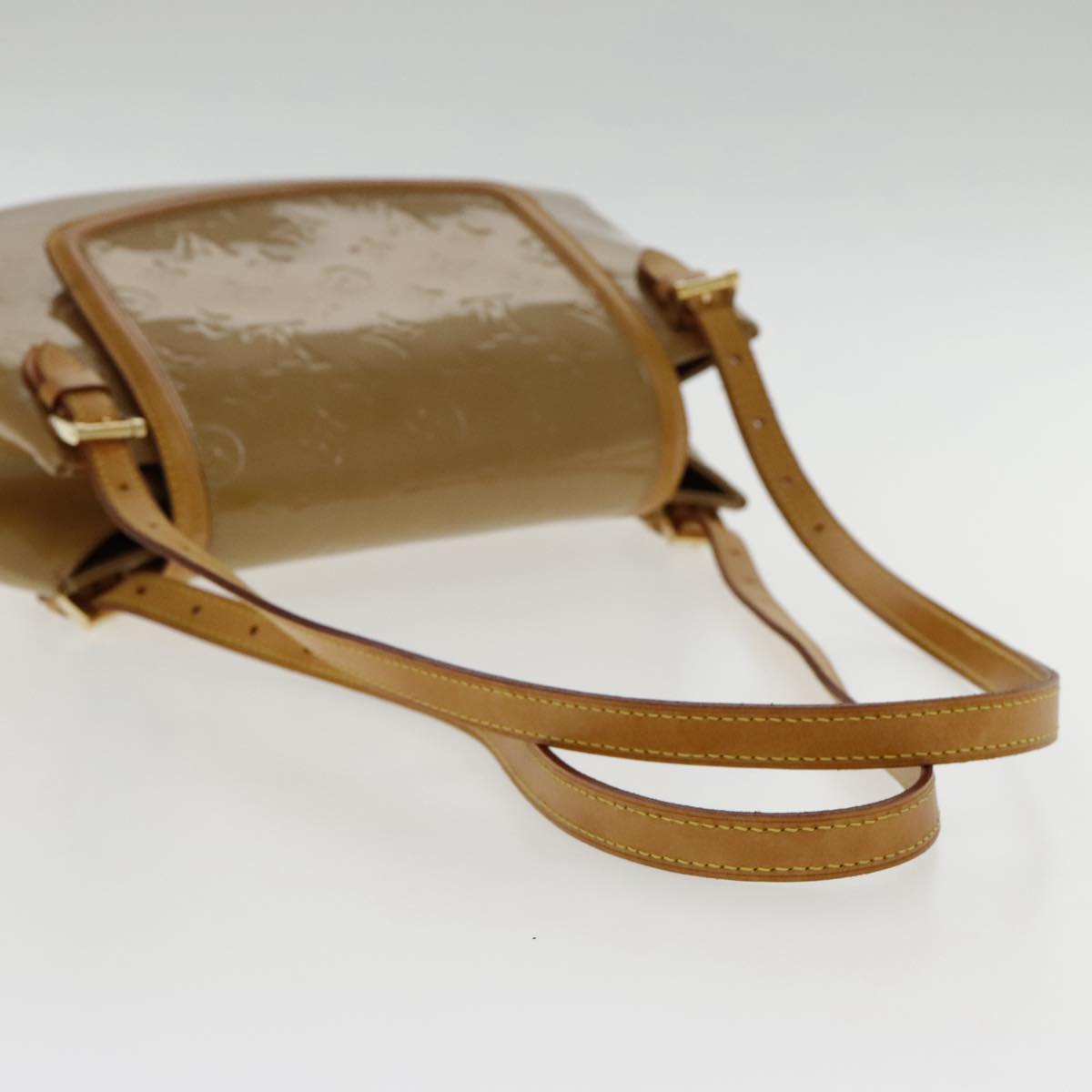 Louis Vuitton Biscayne Bay Brown Patent Leather Shoulder Bag
