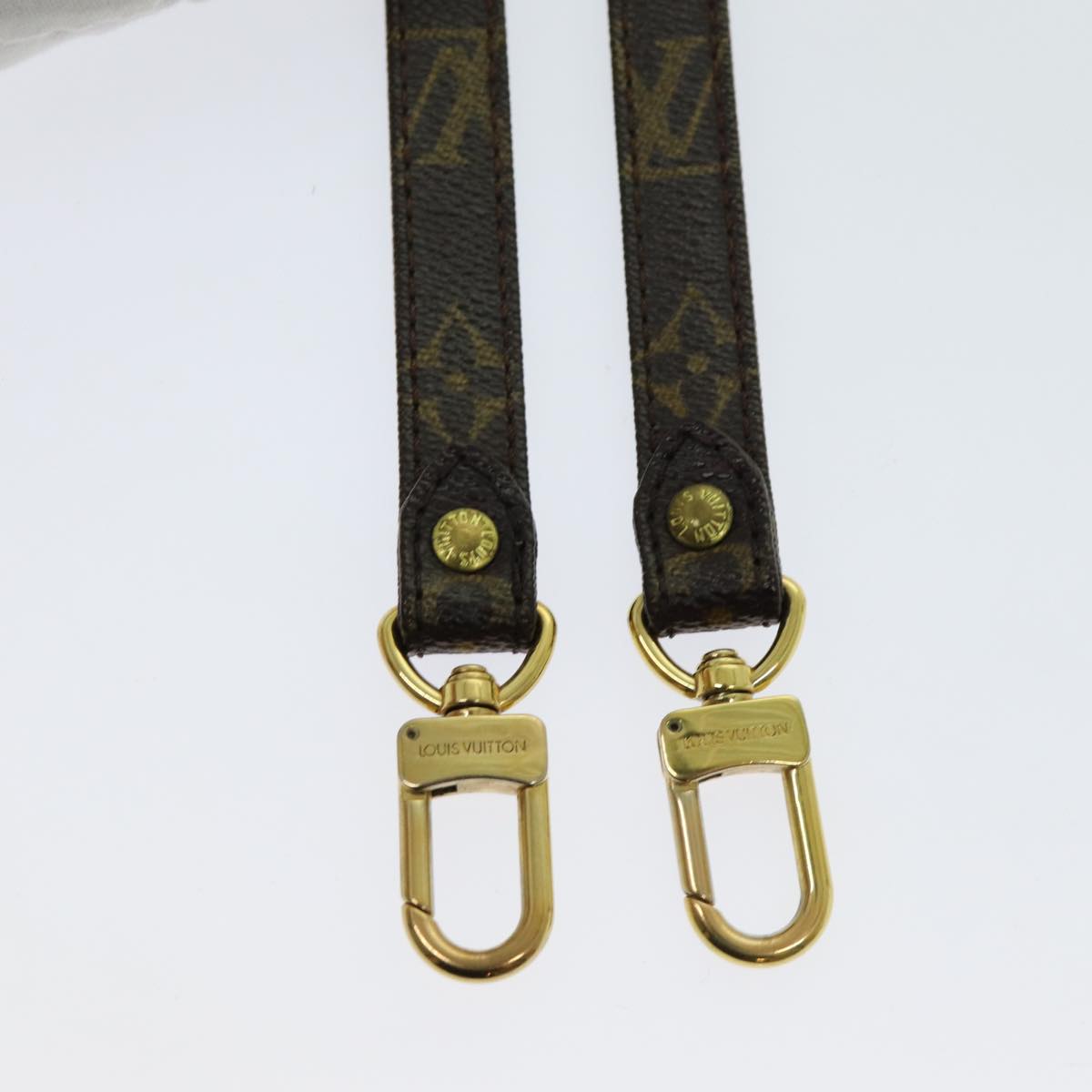 Louis Vuitton Shoulder Strap Brown Canvas Bag Jewelry
