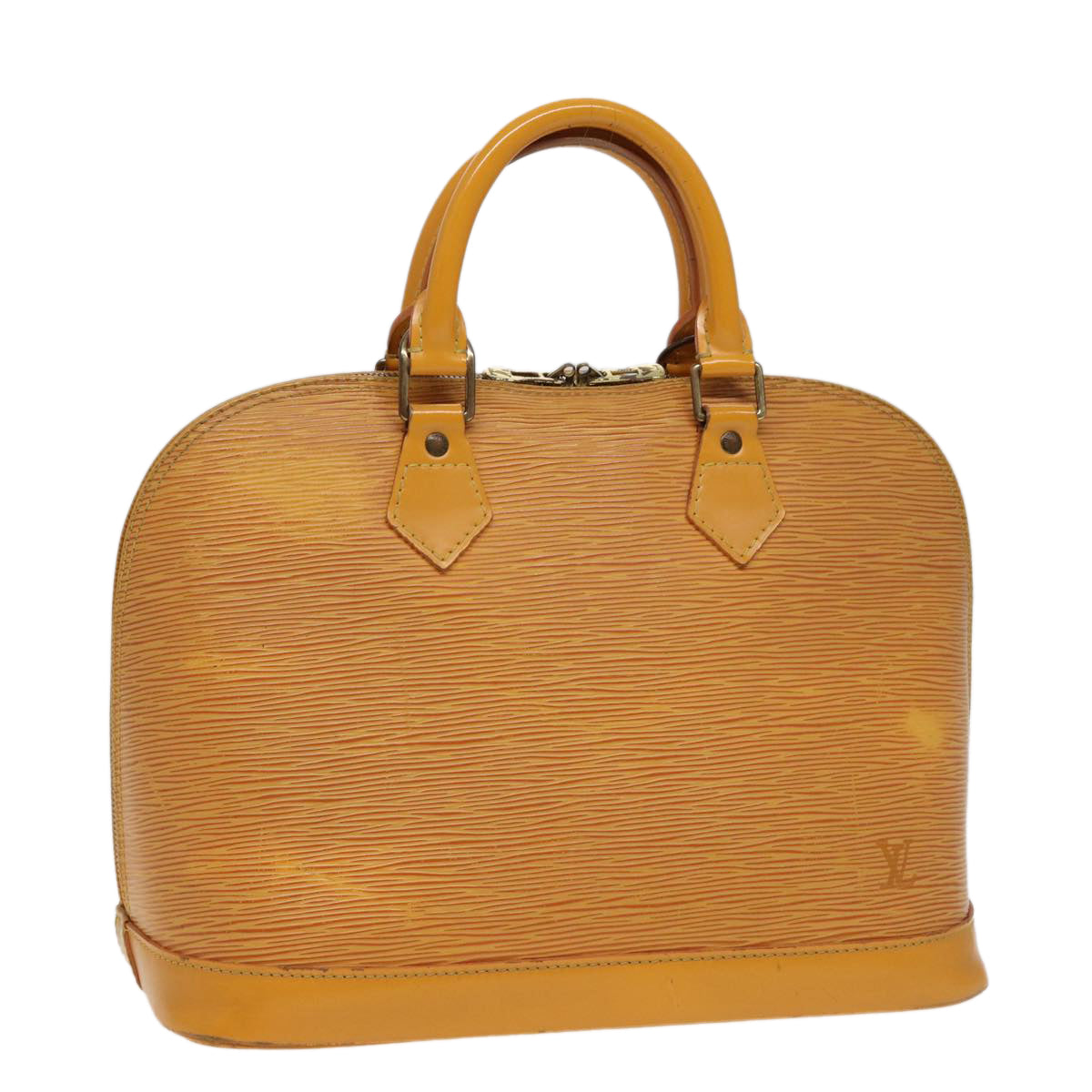 Louis Vuitton Alma Yellow Leather Handbag