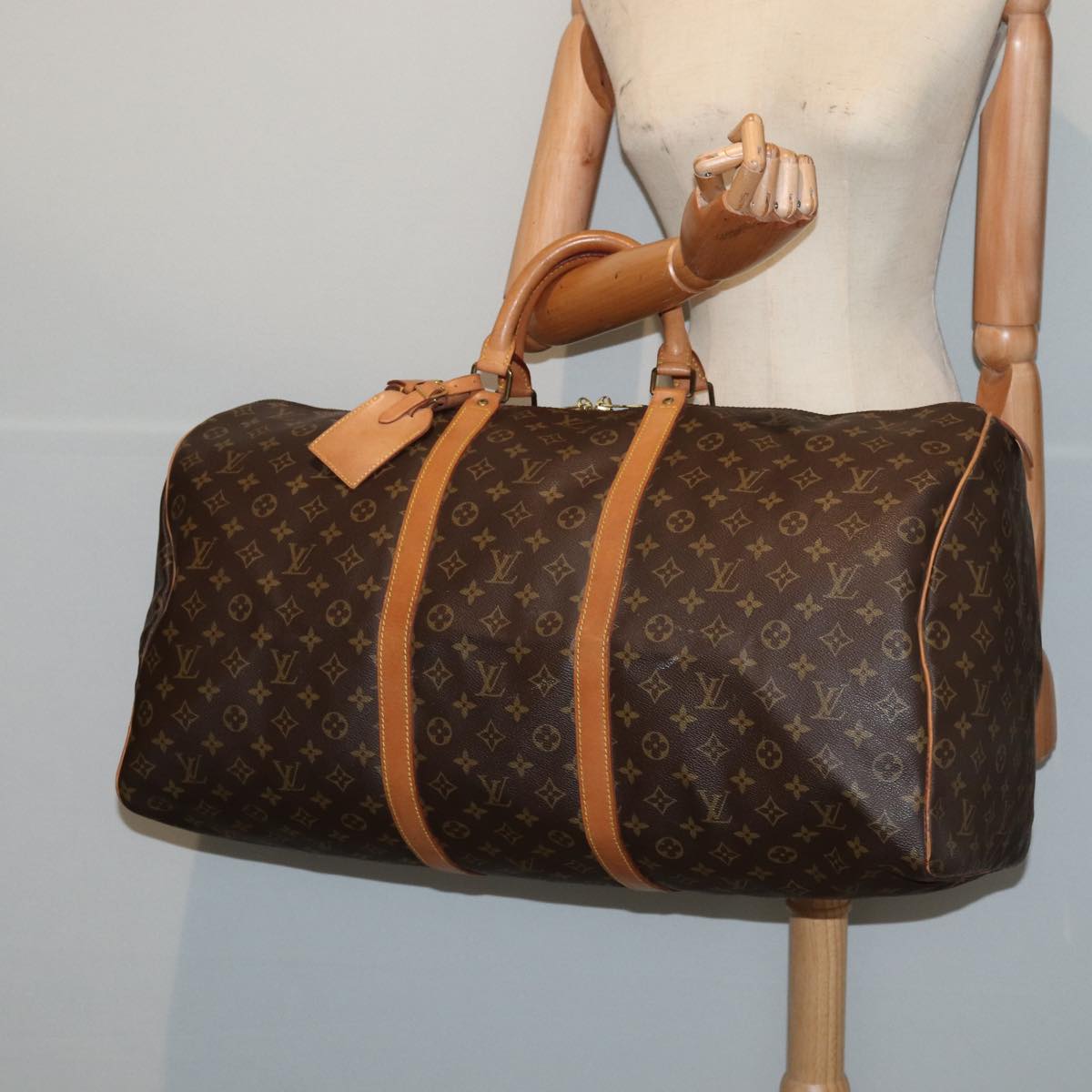 Louis Vuitton Keepall 60 Brown Canvas Travel Bag