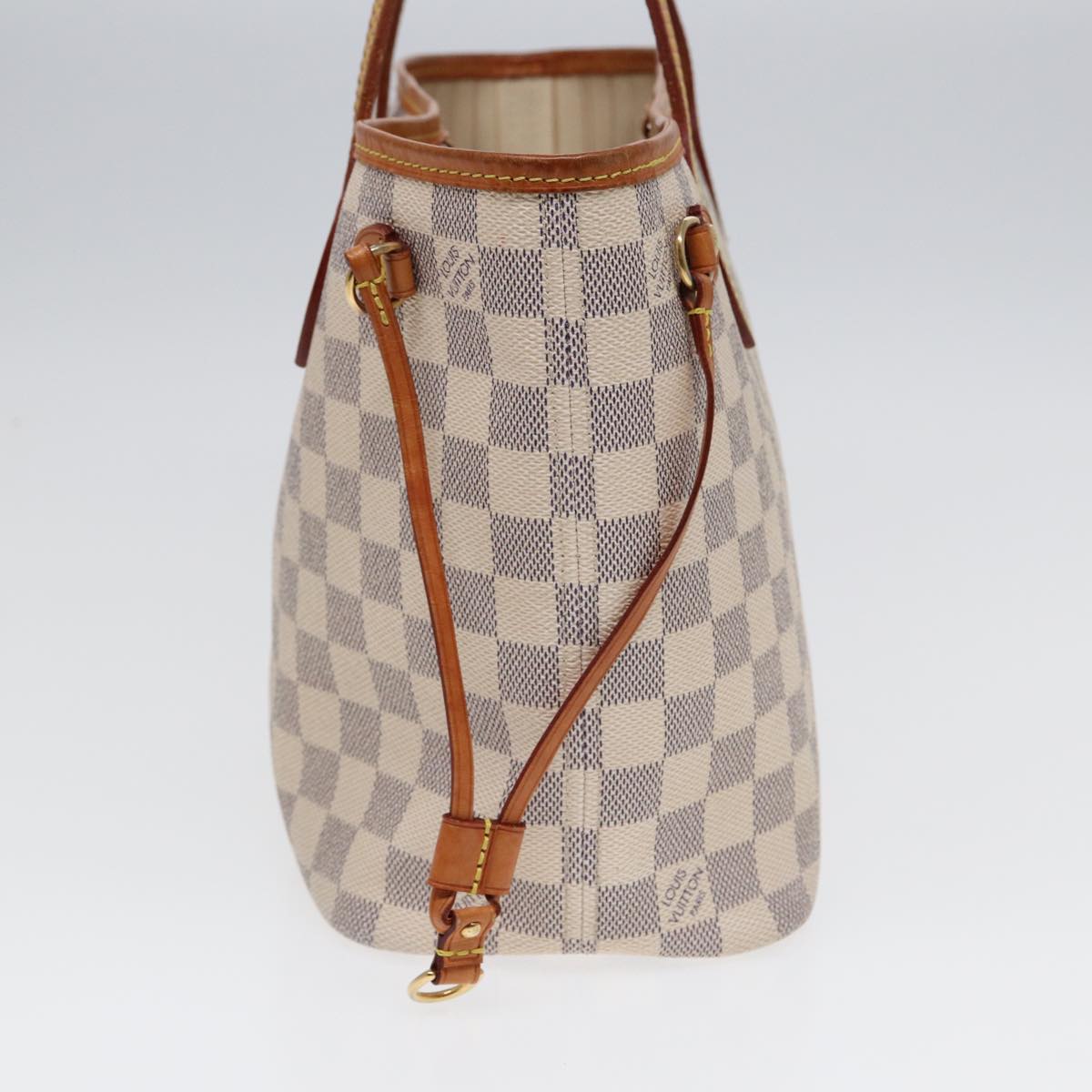 Louis Vuitton Neverfull Pm White Canvas Tote Bag