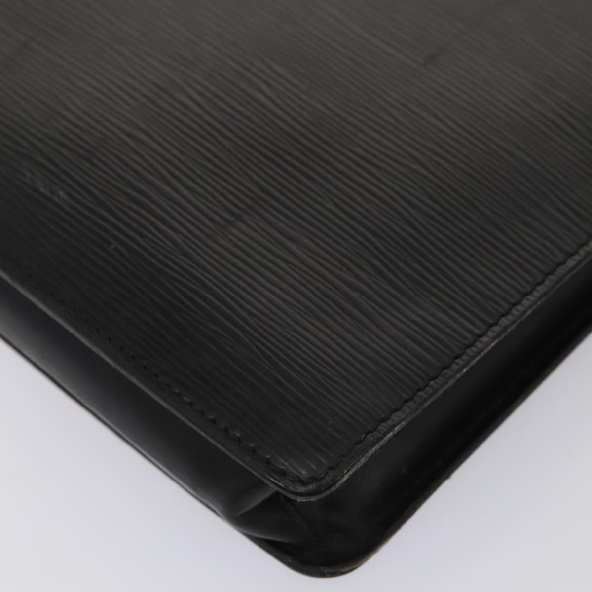 Louis Vuitton Senateur Black Leather Clutch Bag