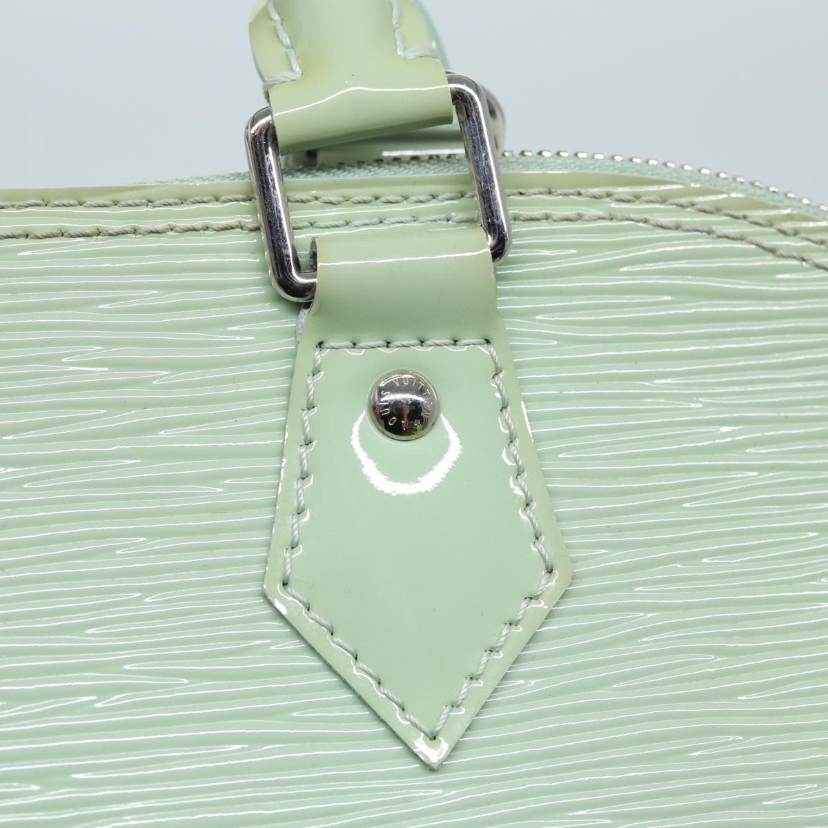 Louis Vuitton Alma Green Leather Handbag