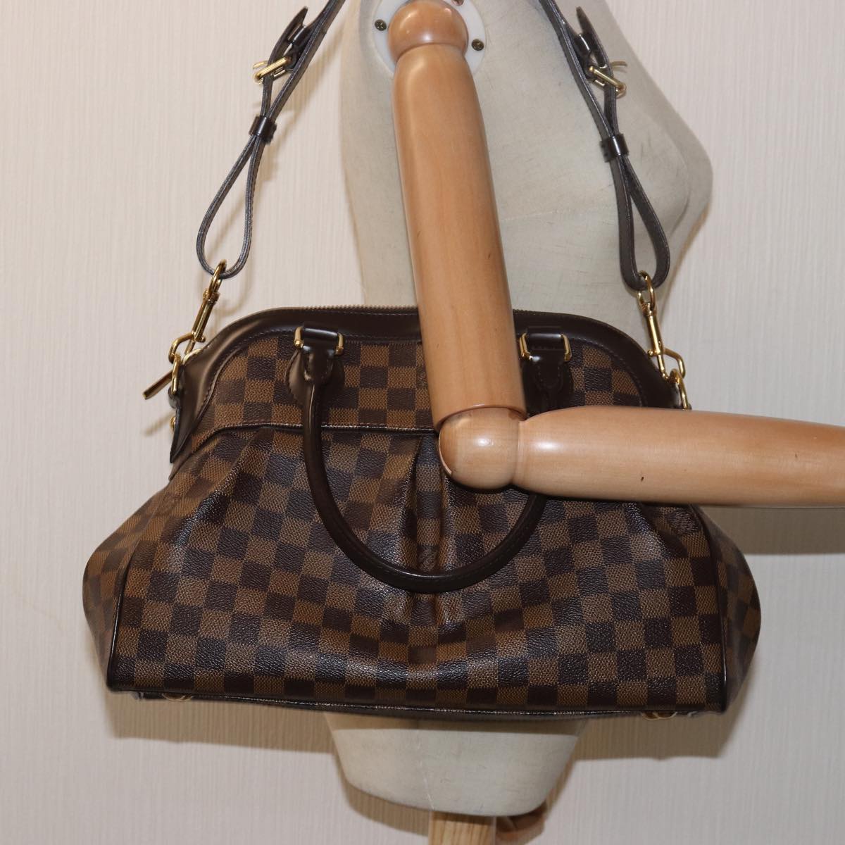 Louis Vuitton Trevi Brown Canvas Handbag