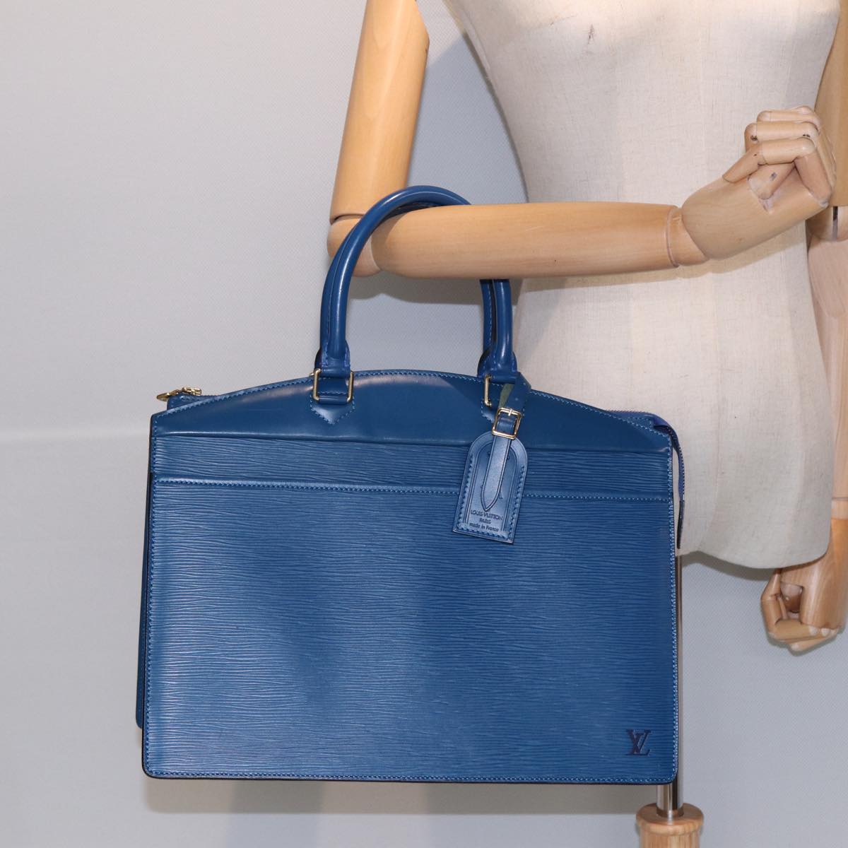 Louis Vuitton Riviera Blue Leather Handbag
