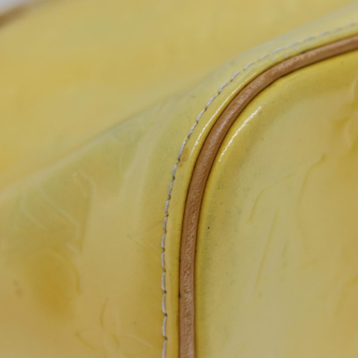 Louis Vuitton Houston Yellow Patent Leather Handbag